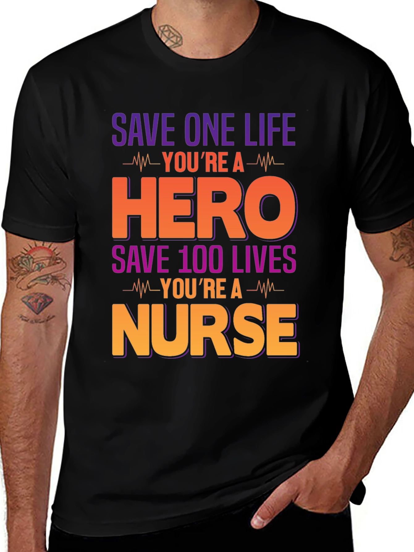 Variant 30 of Nurse Hero T-Shirt: Save Lives in Style