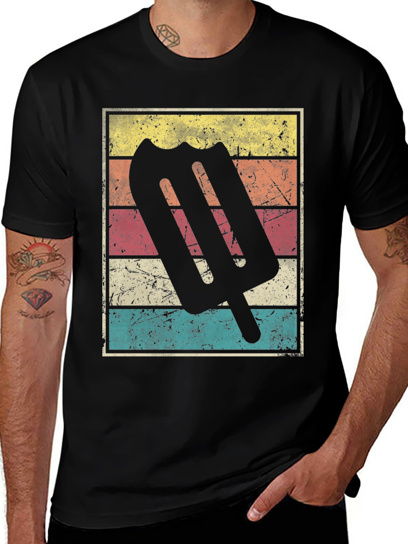 Variant 13 of Retro Popsicle T-Shirt - Summer Vibes Tee