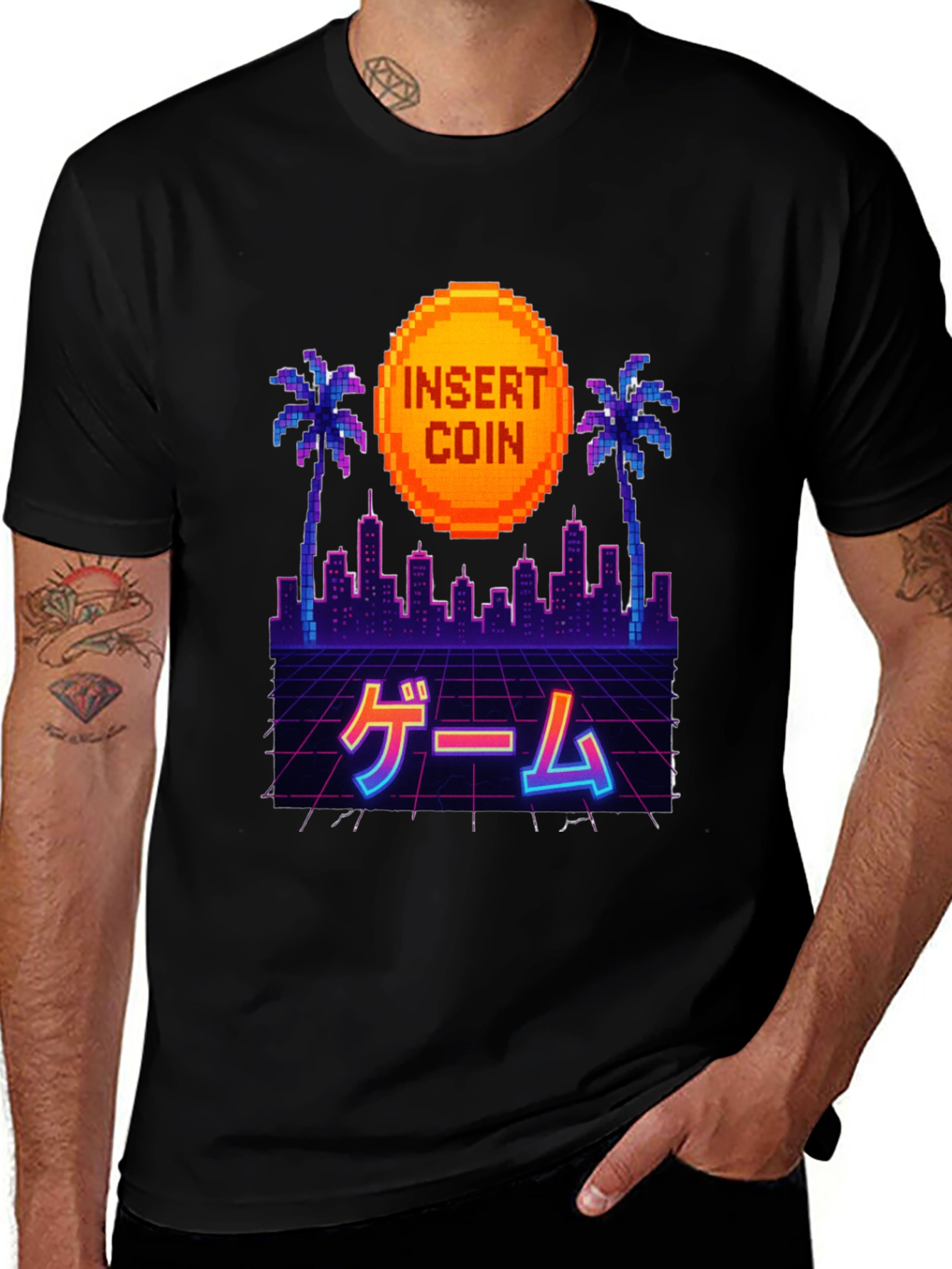 Variant 6 of Retro Pixel Art Insert Coin T-Shirt