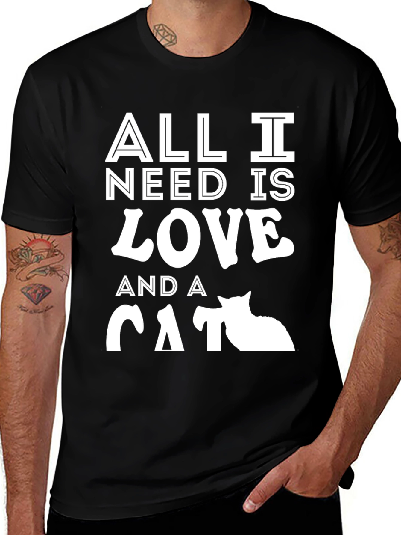 Variant 21 of All I Need Is Love And A Cat T-Shirt