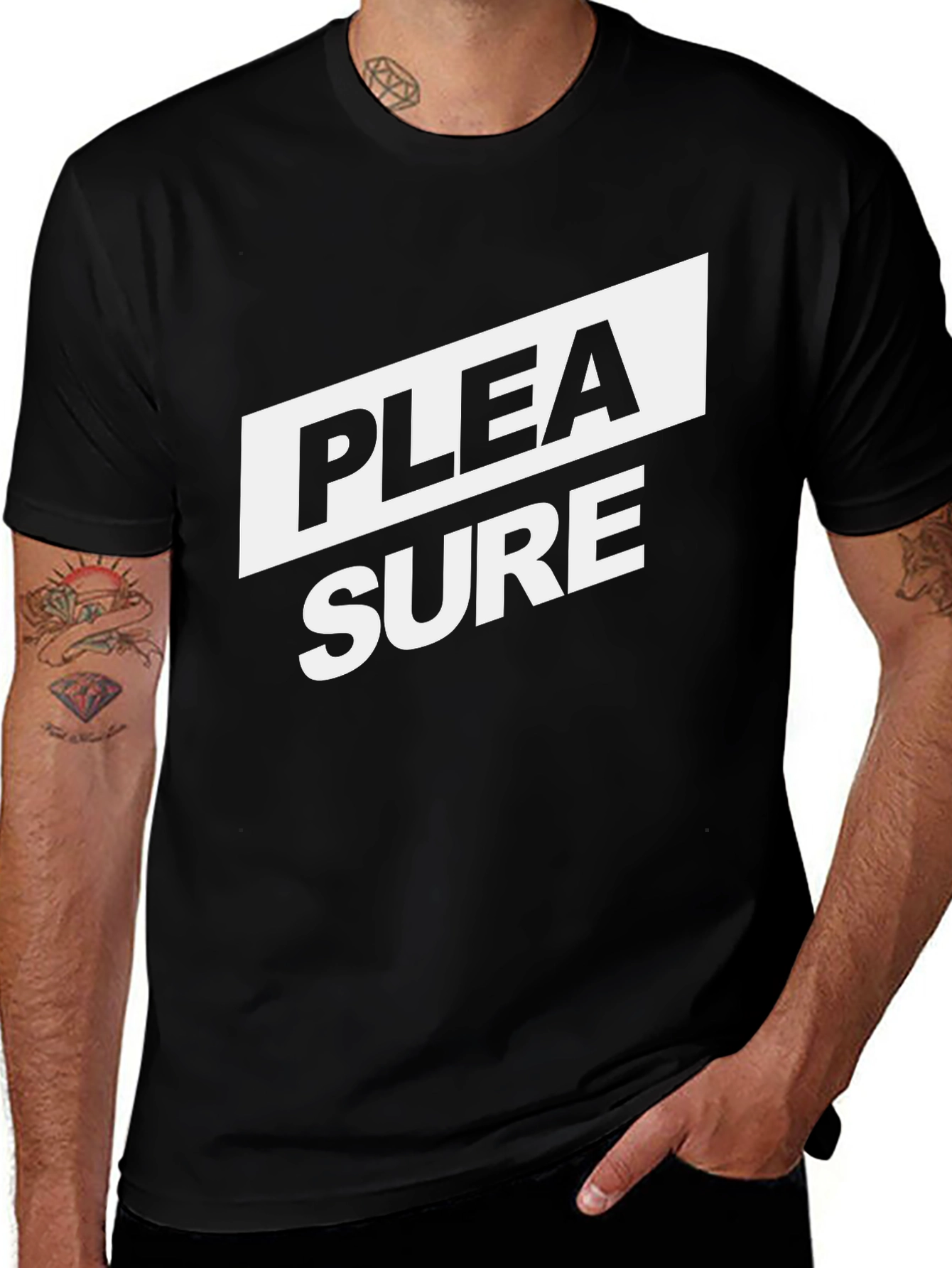 Variant 15 of Pleasure Graphic Black T-Shirt - Casual Comfort