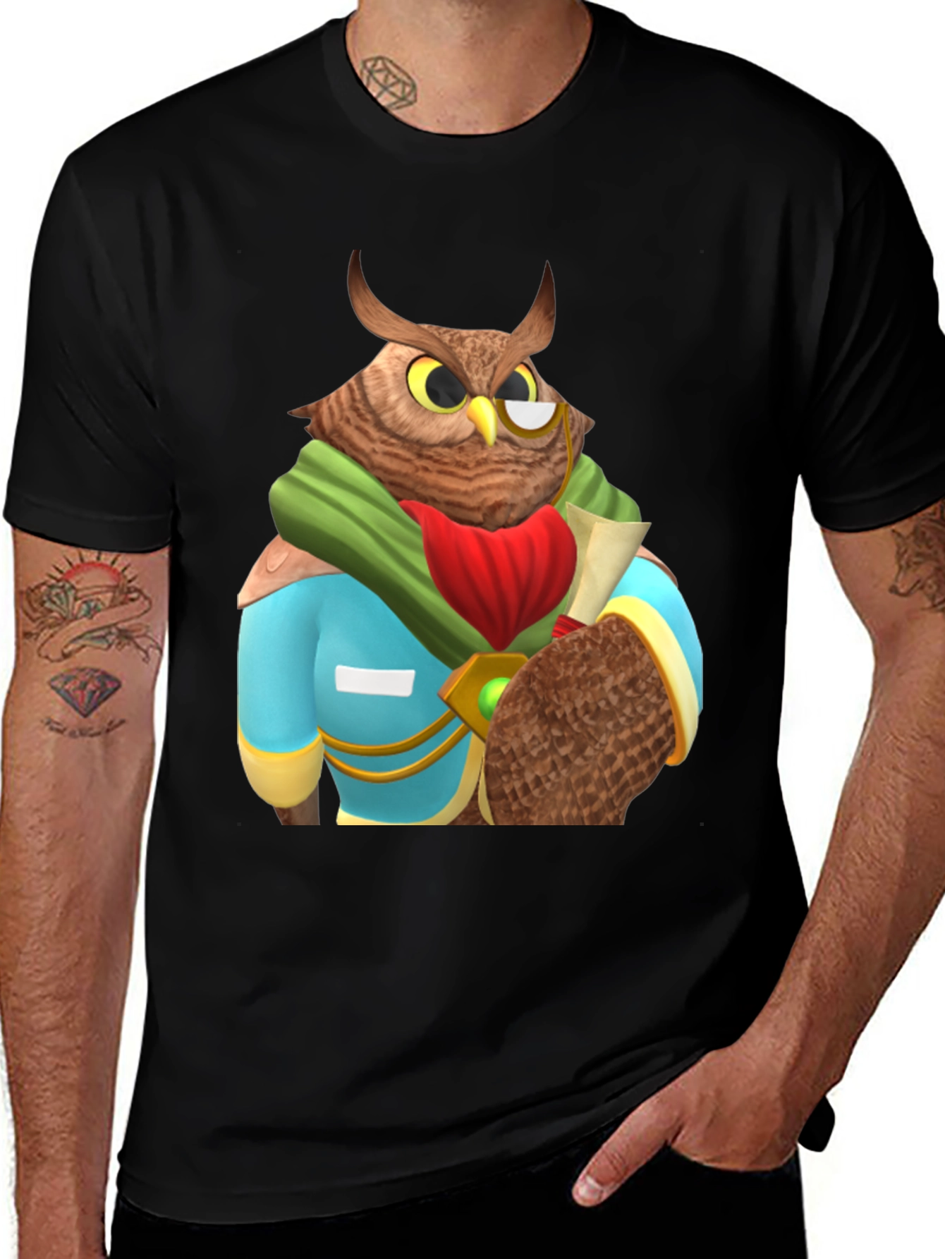 Variant 19 of Owl Professor Graphic T-Shirt - Novelty Tee