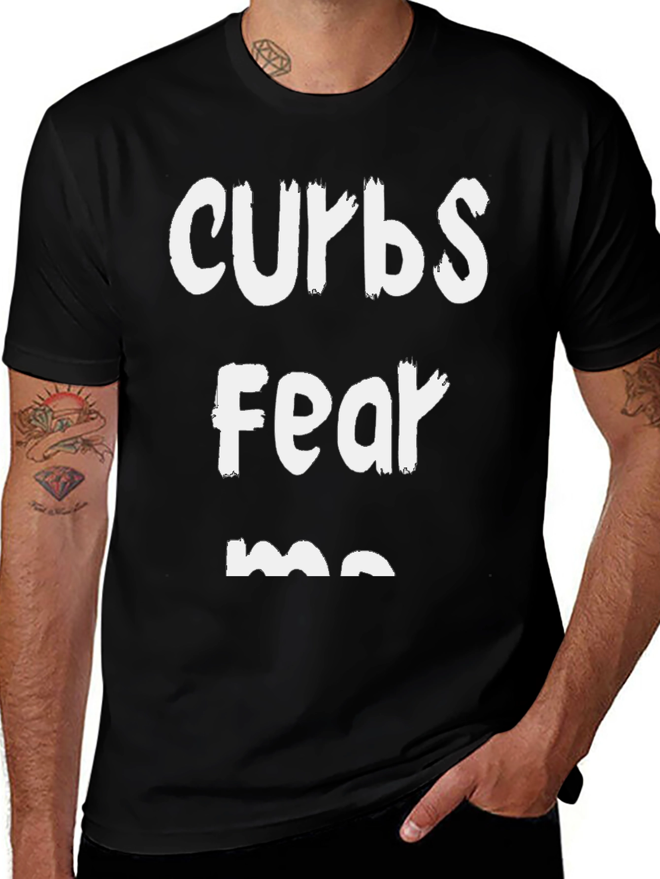 Variant 9 of Curbs Fear Me Black Graphic T-Shirt