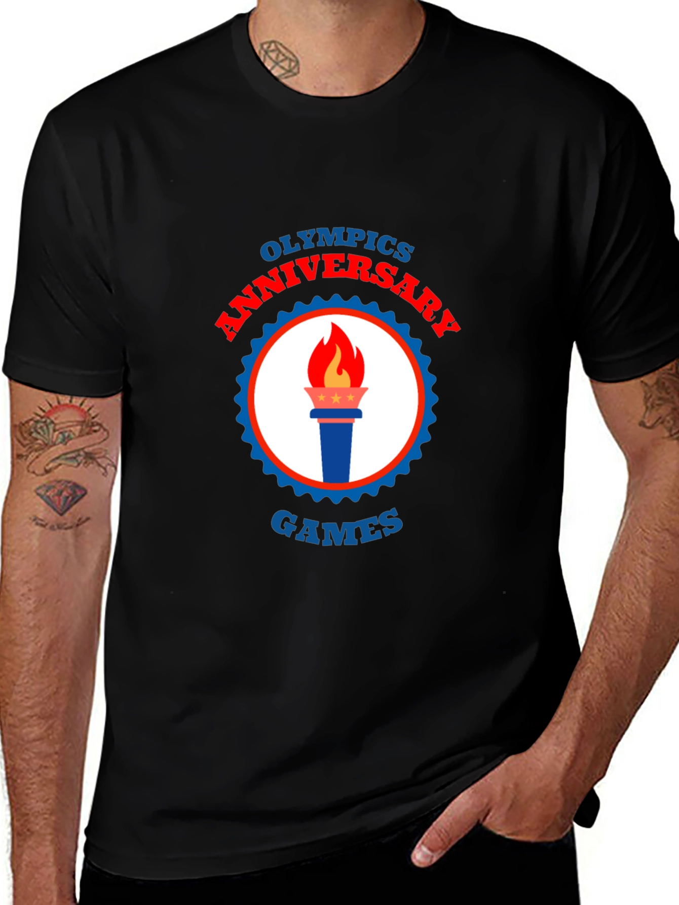 Olympics Anniversary Games Black T-Shirt