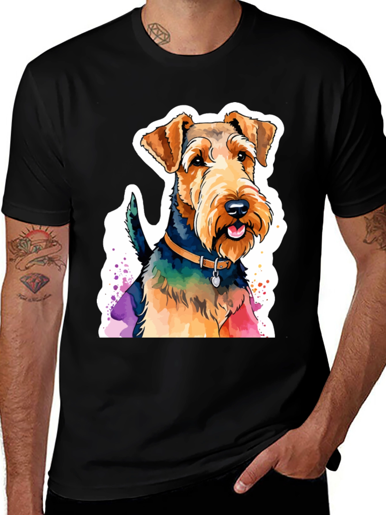 Variant 10 of Dog Breed Watercolor Graphic Tee