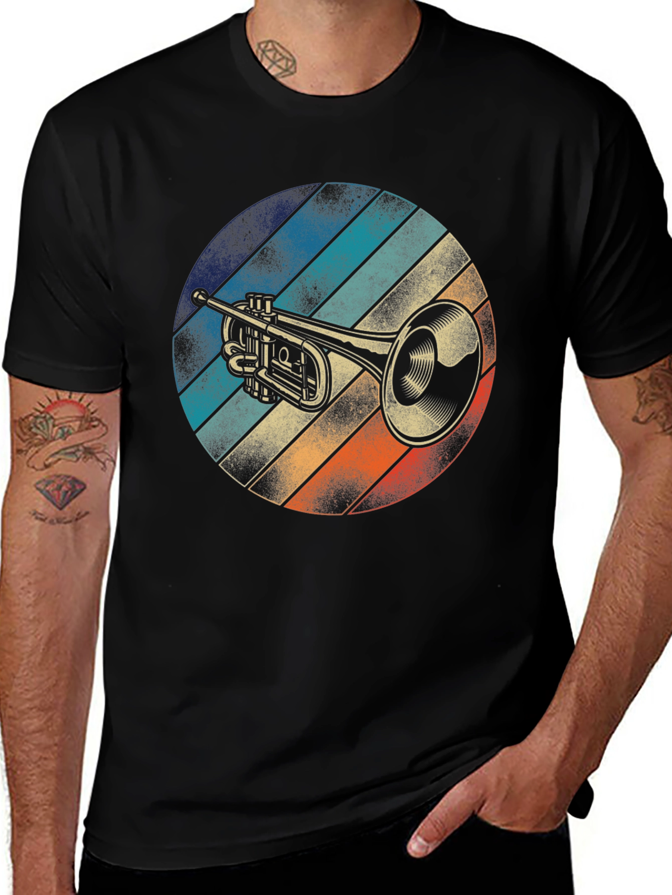 Variant 10 of Retro Trumpet T-Shirt - Cool Musical Instrument Tee
