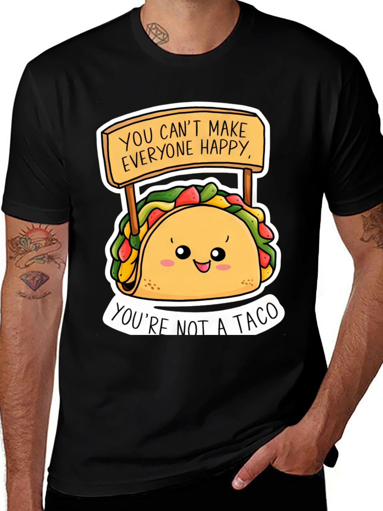 Variant 2 of Funny Taco Graphic Tee - You're Not A Taco!