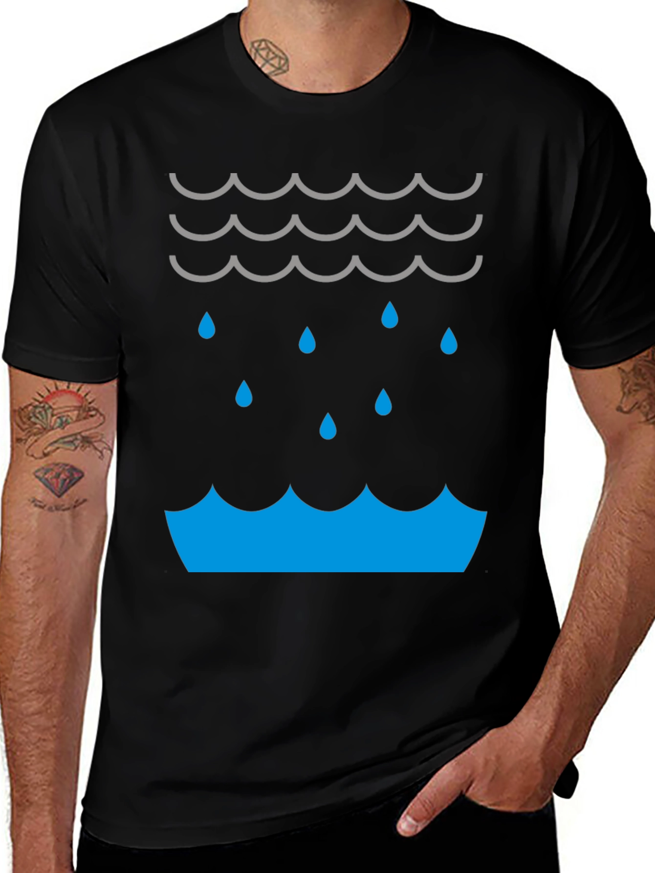 Variant 14 of Rain Cloud Graphic Tee - Stylish Weather T-Shirt