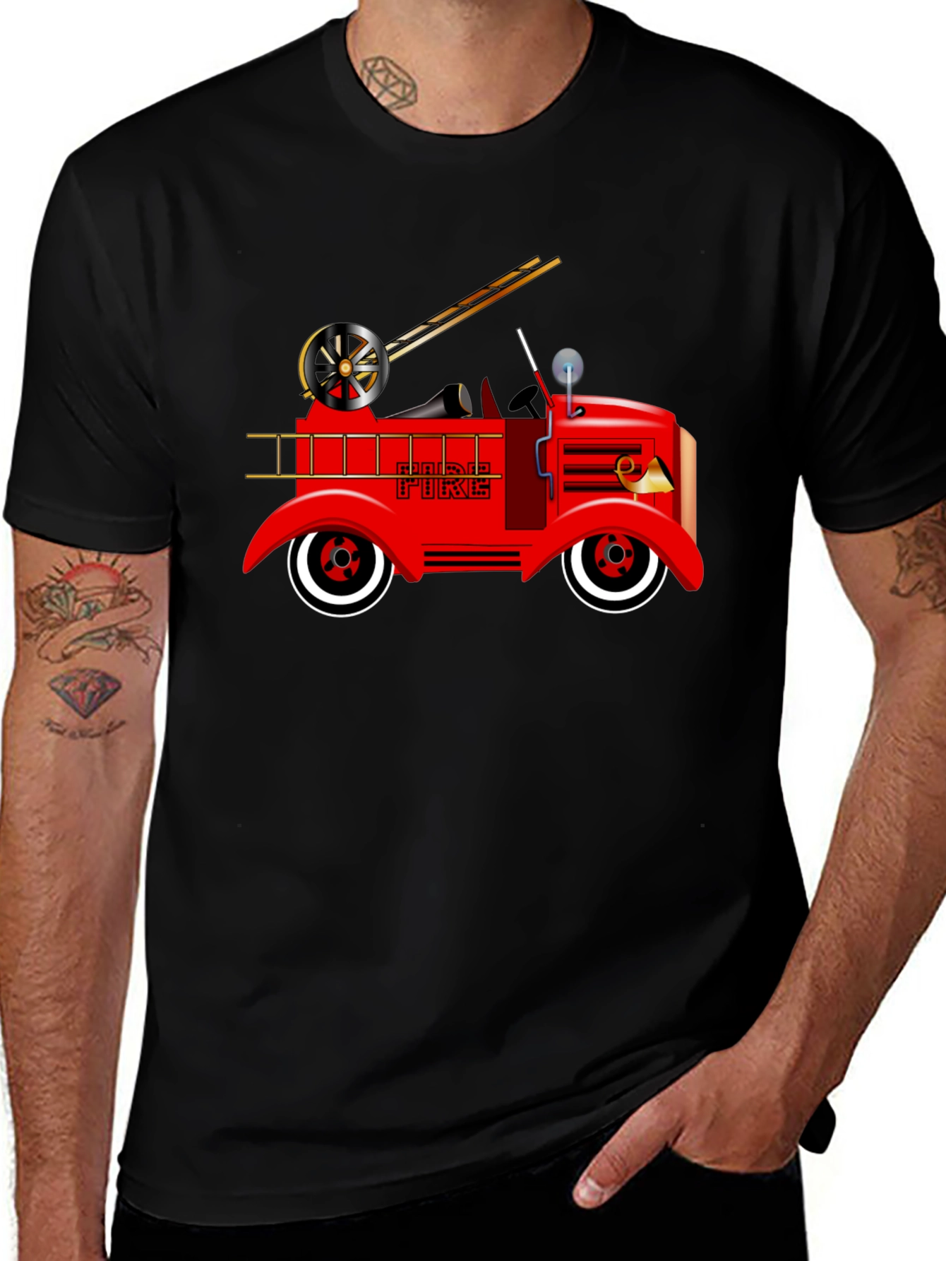 Variant 16 of Vintage Fire Truck T-Shirt