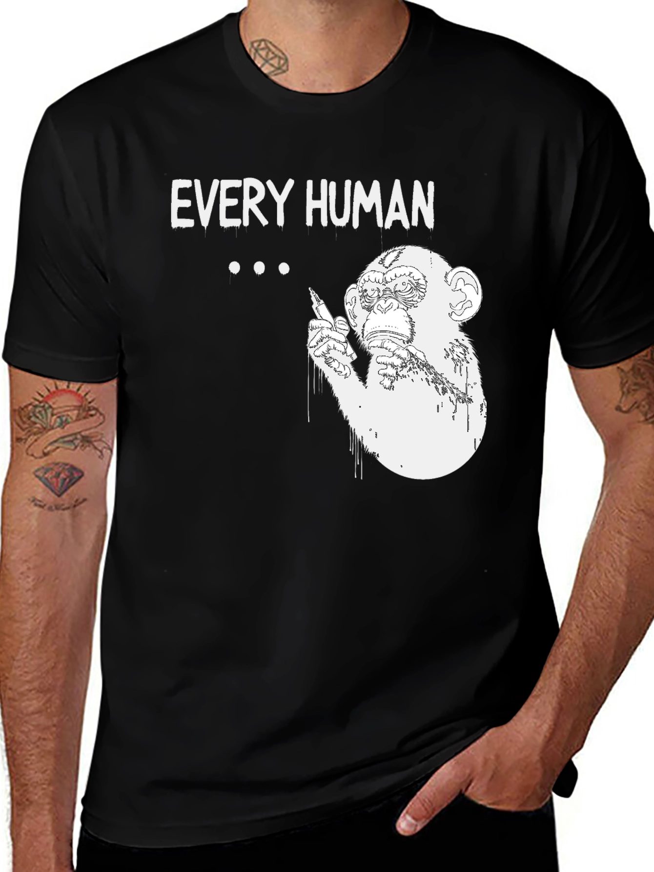Variant 17 of Every Human Monkey T-Shirt