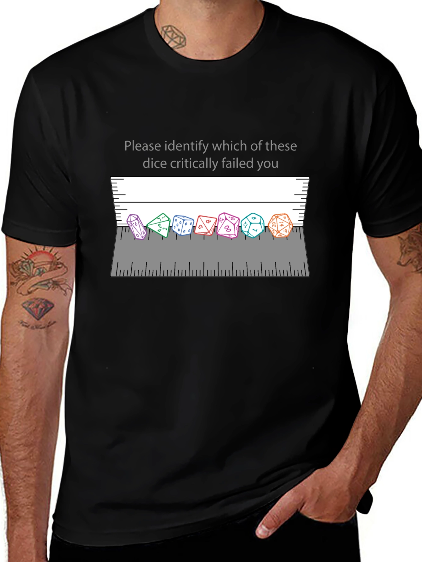 D&D Dice Critically Failed T-Shirt
