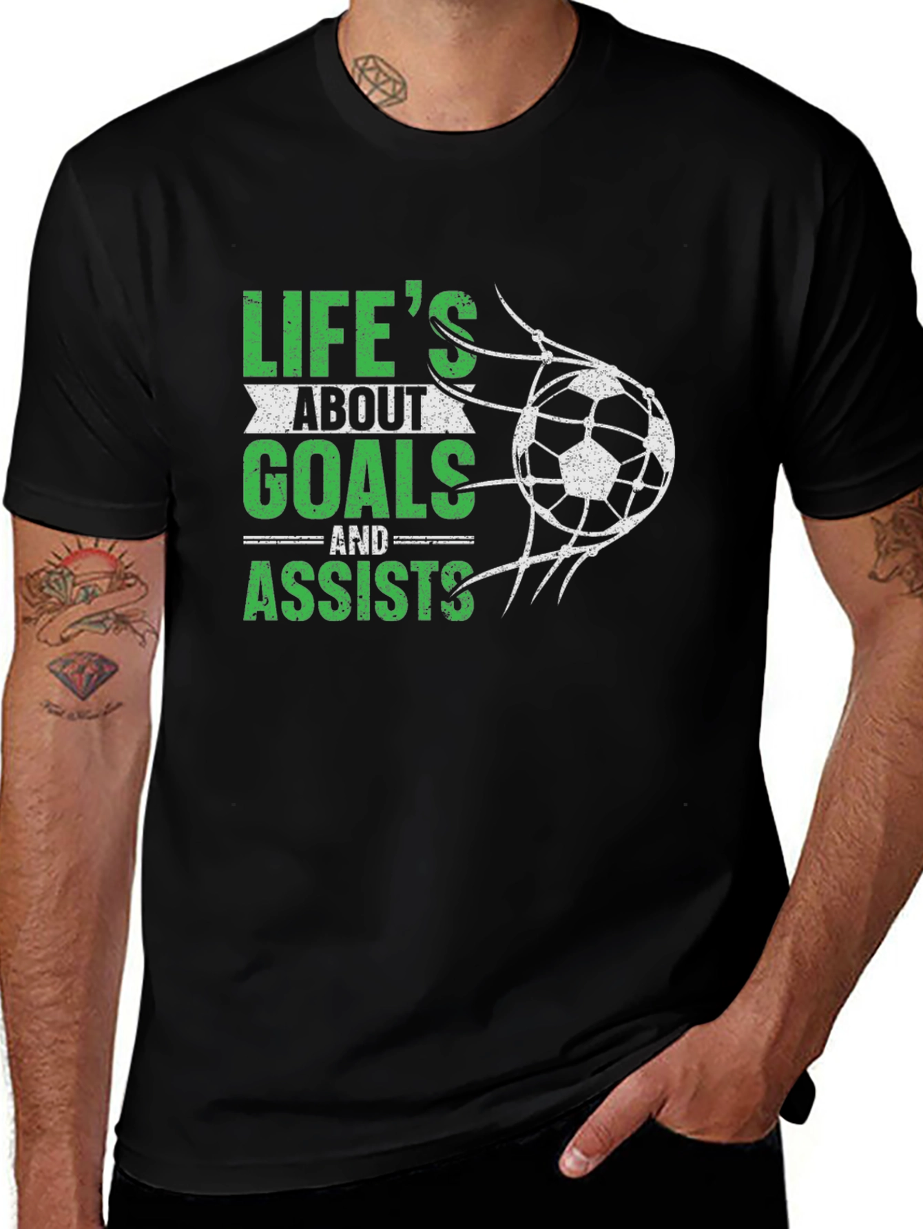 Variant 20 of Life's About Goals & Assists Soccer T-Shirt