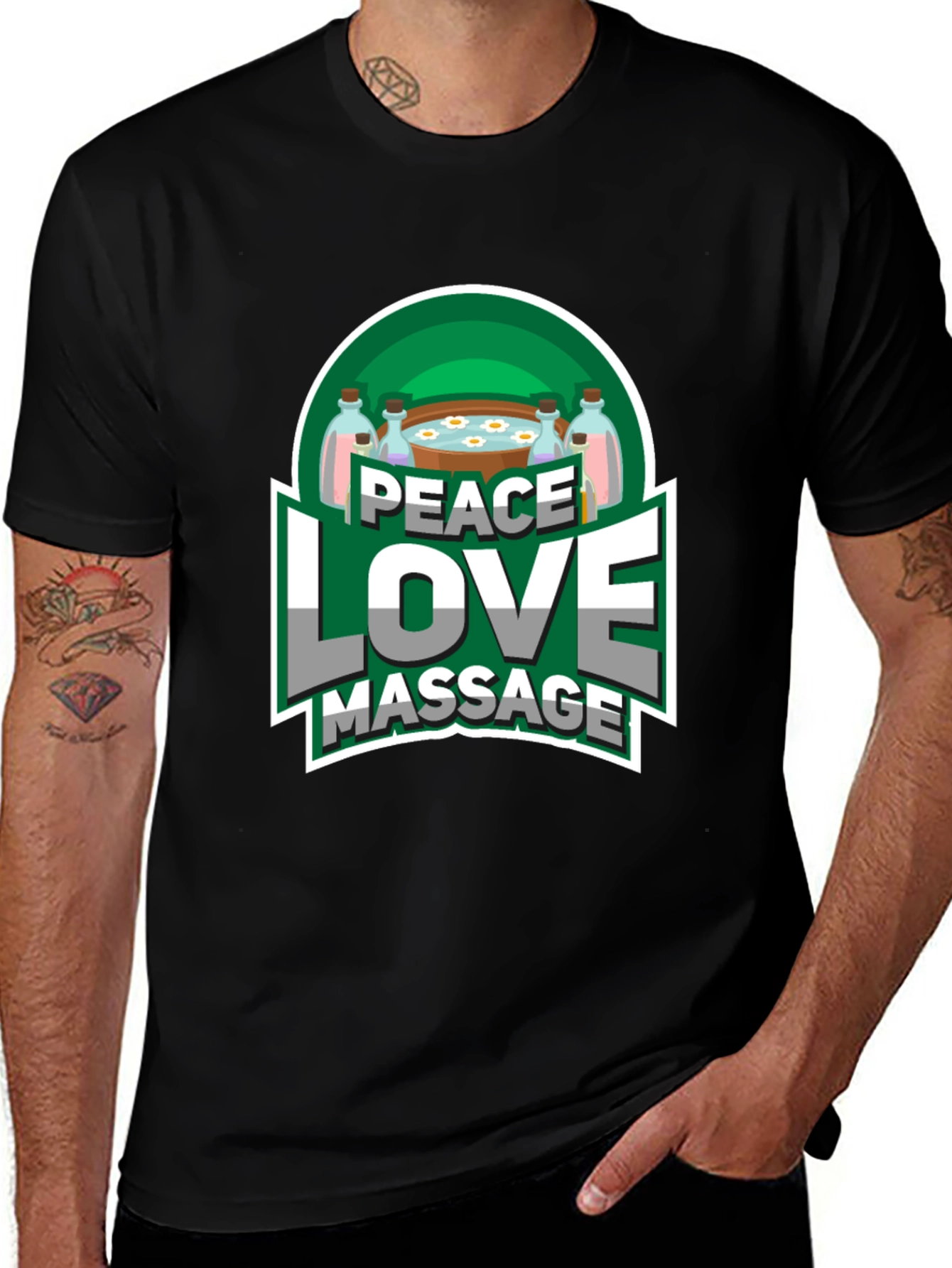 Variant 10 of Peace Love Massage T-Shirt