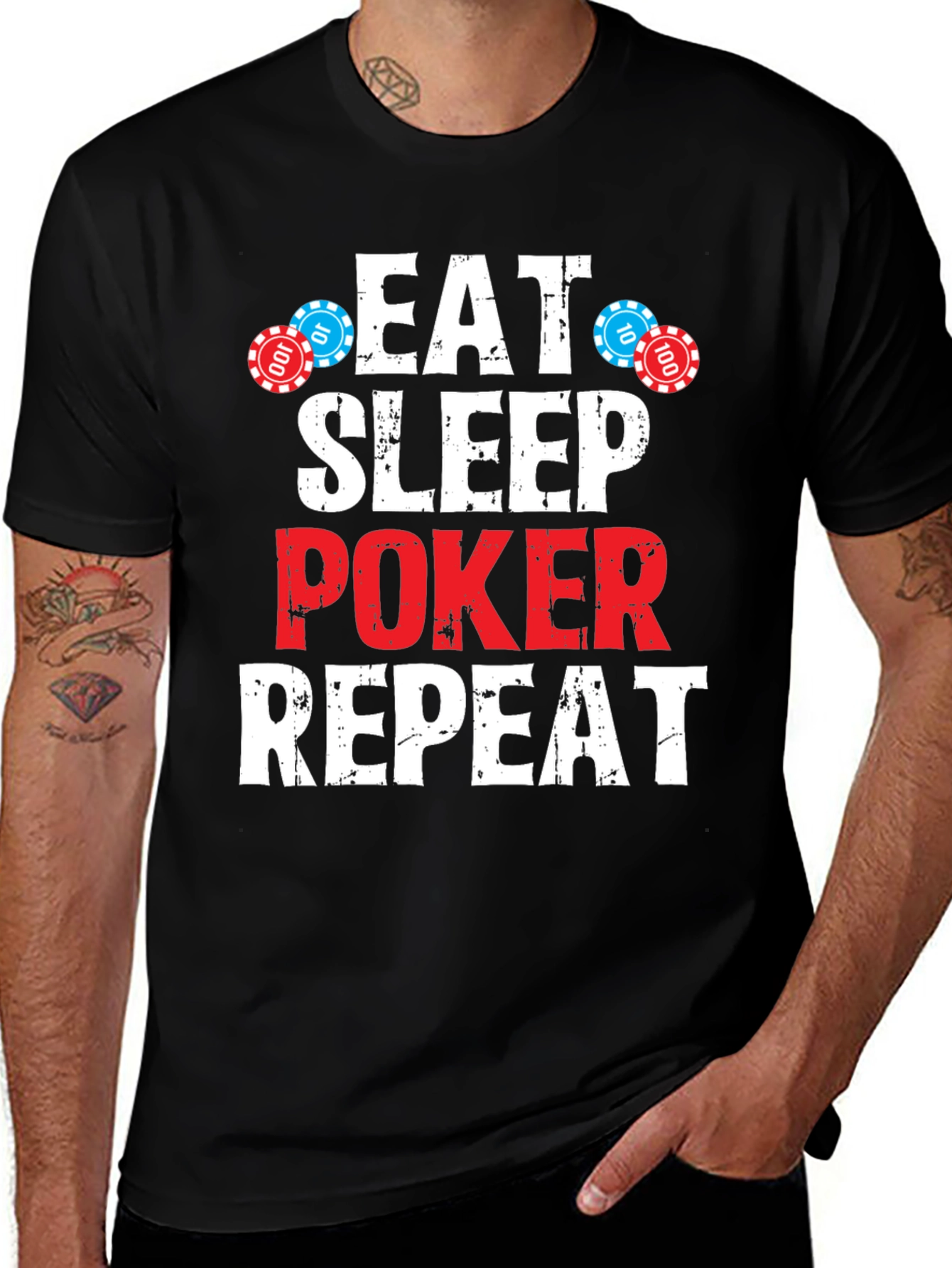 Variant 19 of Eat Sleep Poker Repeat T-Shirt