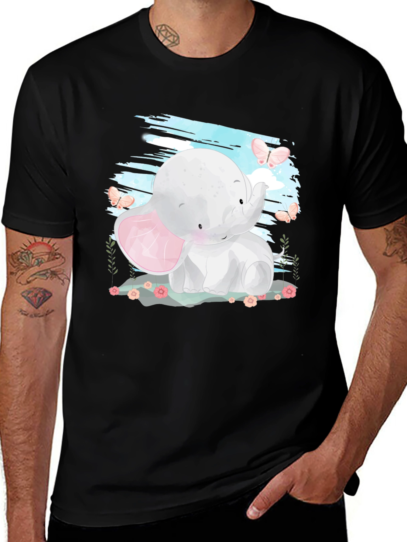 Variant 3 of Cute Elephant Graphic Tee
