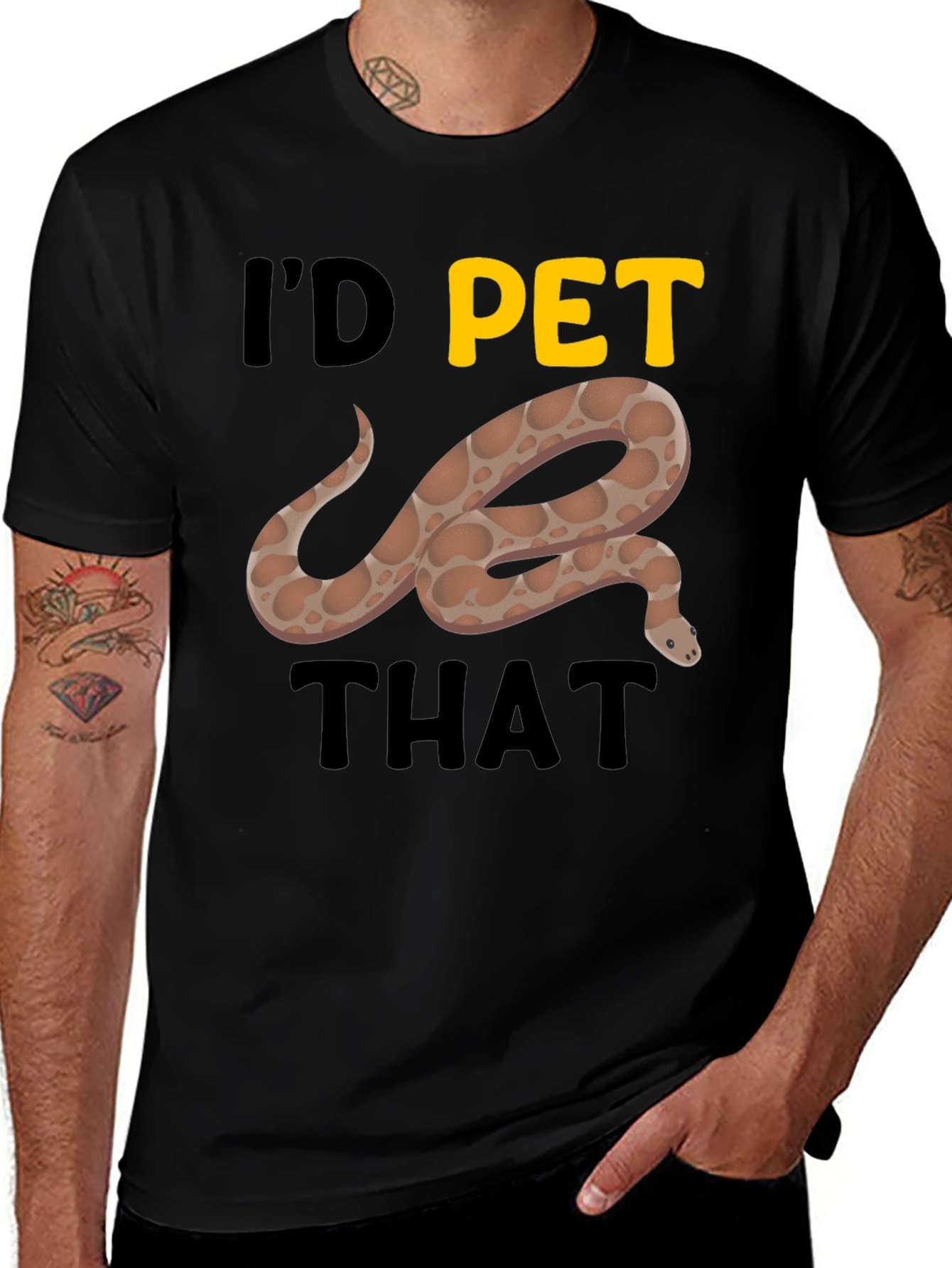 Variant 19 of I'd Pet That Snake T-Shirt