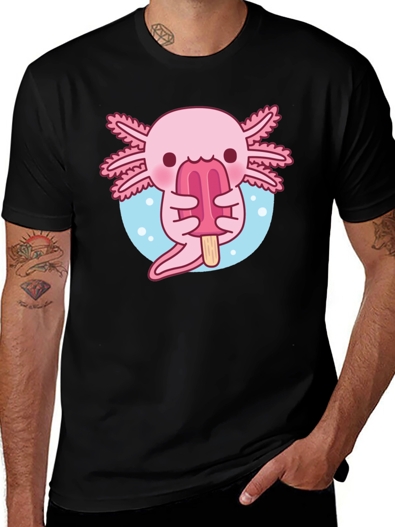 Variant 27 of Axolotl Popsicle Graphic Tee - Unisex