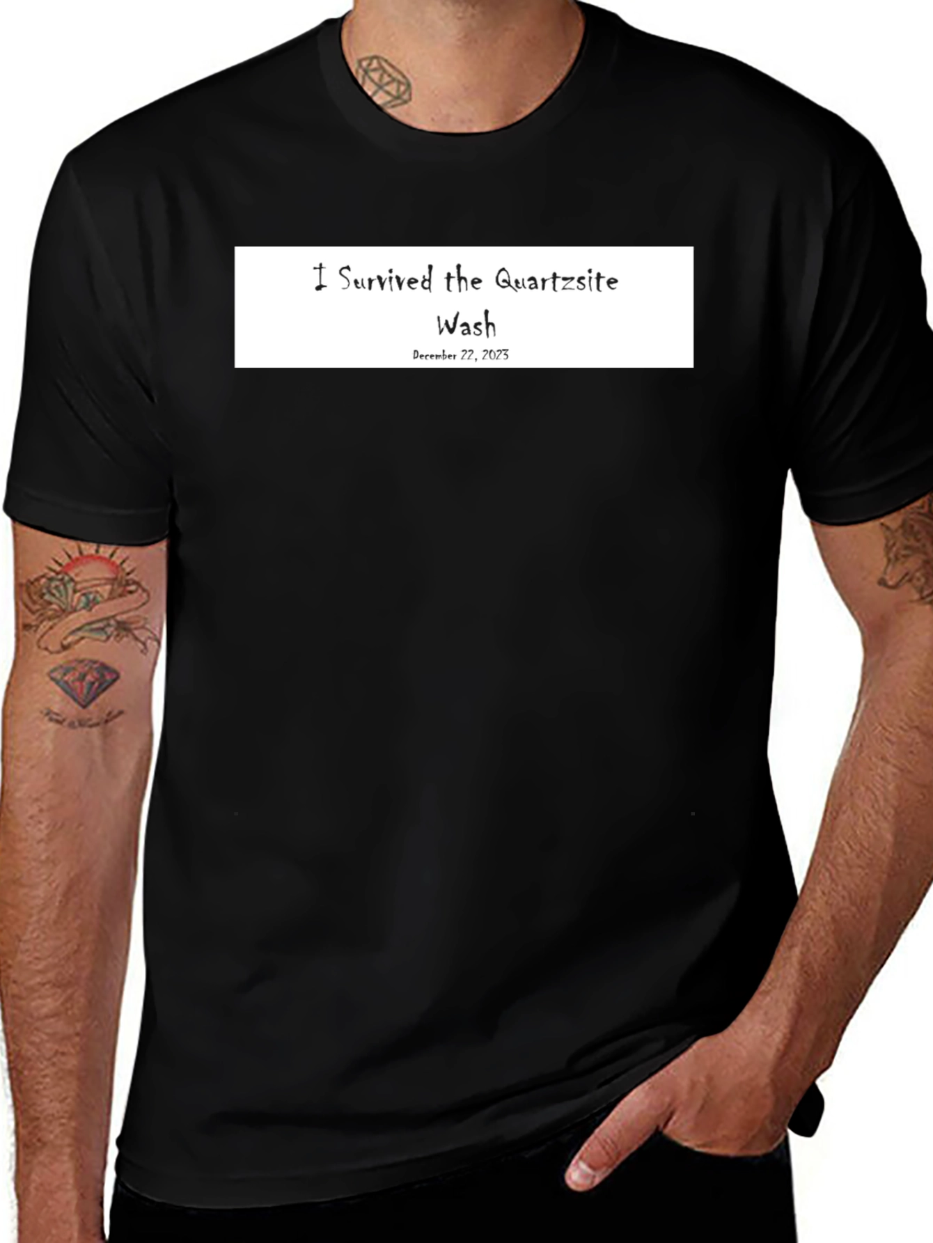 Quartzsite Wash Survivor Black T-Shirt