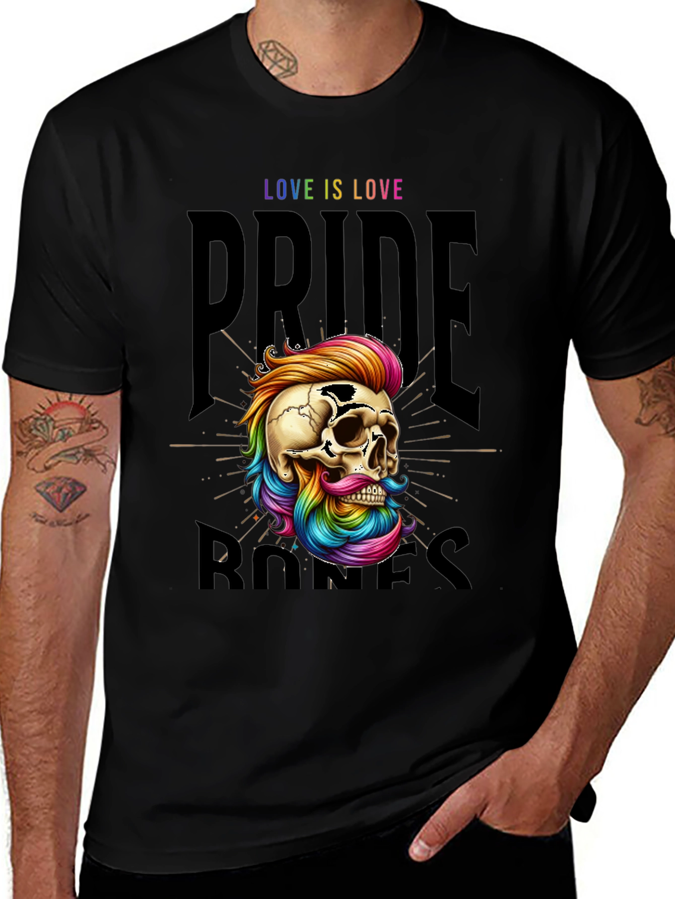 Variant 22 of Pride Bones Tee - Love Is Love