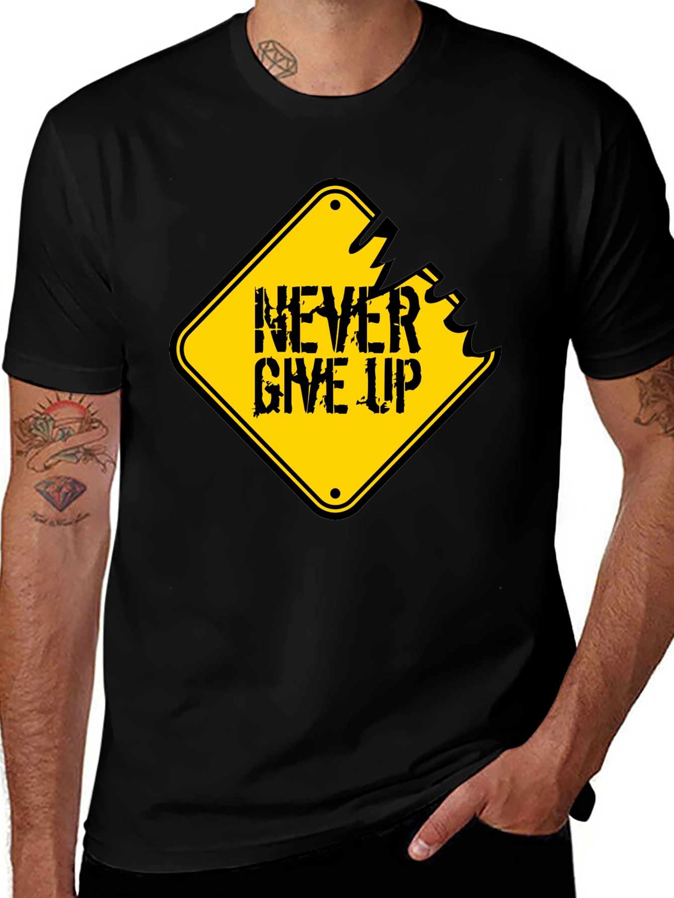 Variant 21 of Never Give Up Graphic T-Shirt