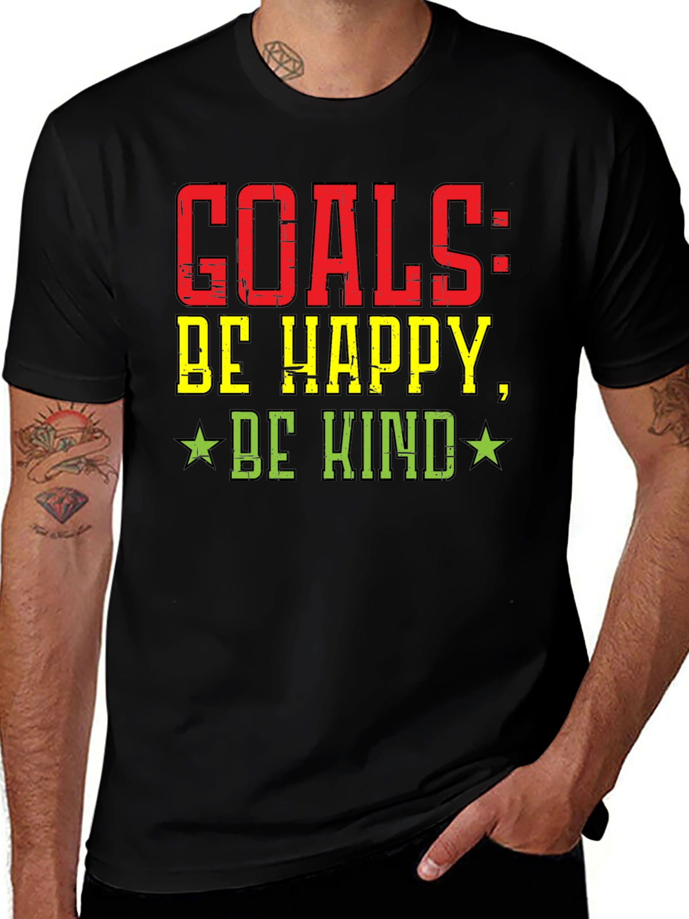Variant 23 of Goals: Be Happy Be Kind Graphic T-Shirt