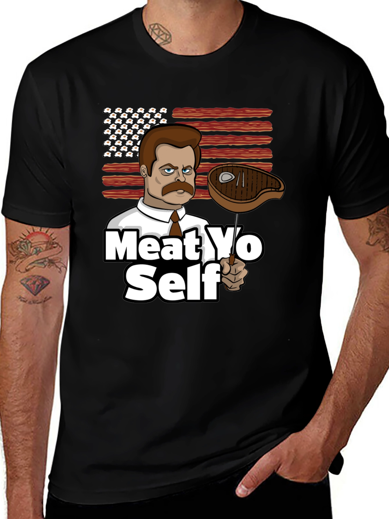 Variant 6 of Meat Yo Self Graphic T-Shirt