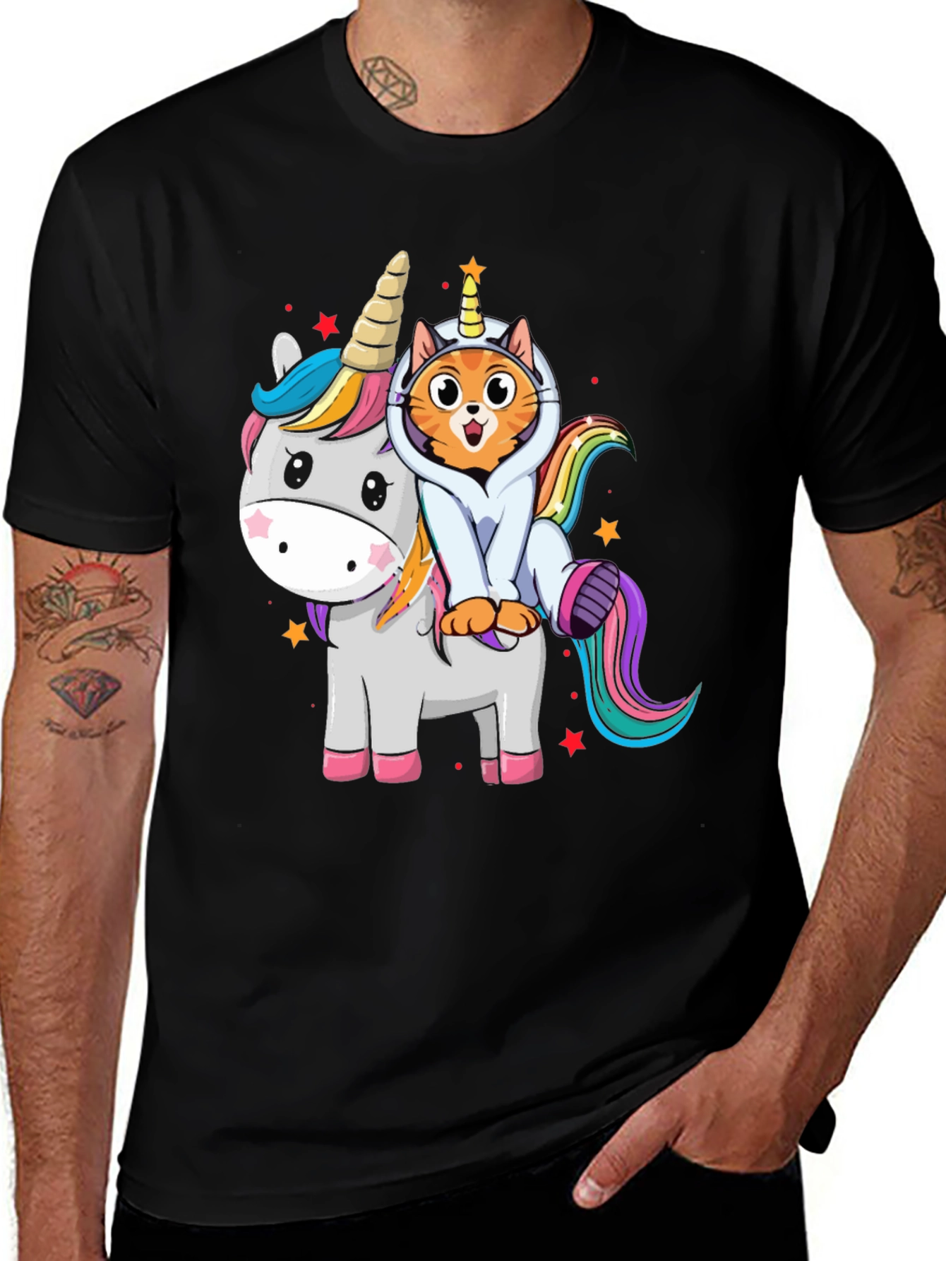 Variant 5 of Unicorn Cat Graphic T-Shirt - Cute & Fun Design