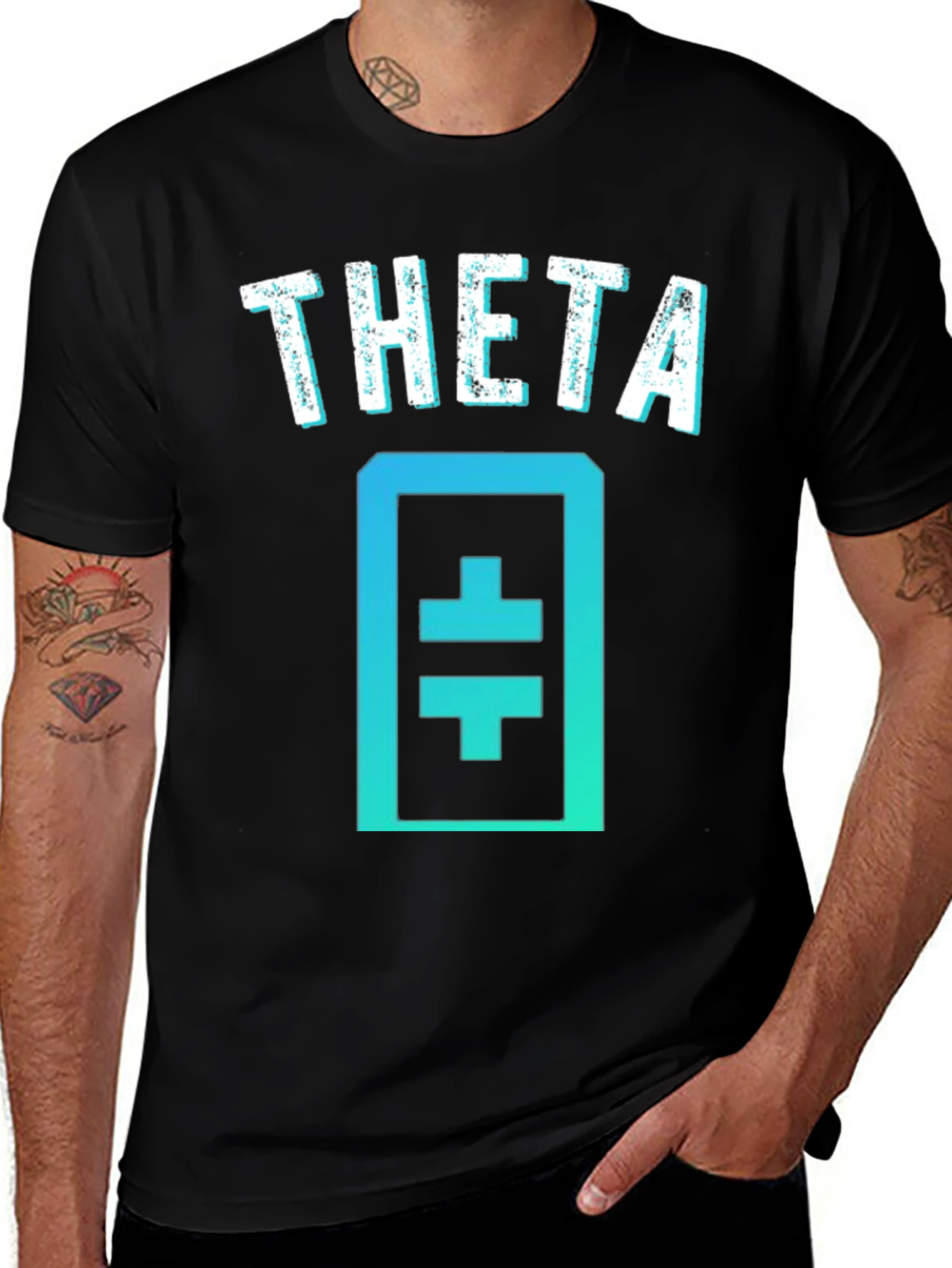 Theta Crypto T-Shirt - Men's Black Tee