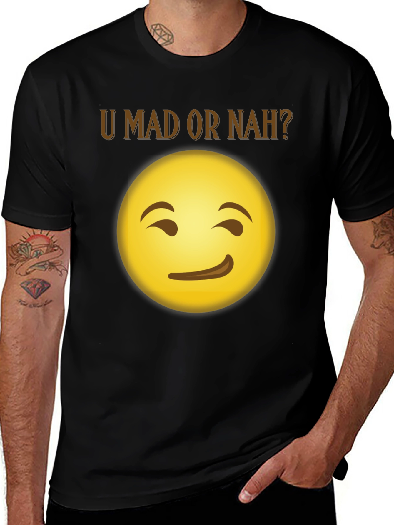 Variant 11 of U Mad Or Nah? Emoji Graphic T-Shirt