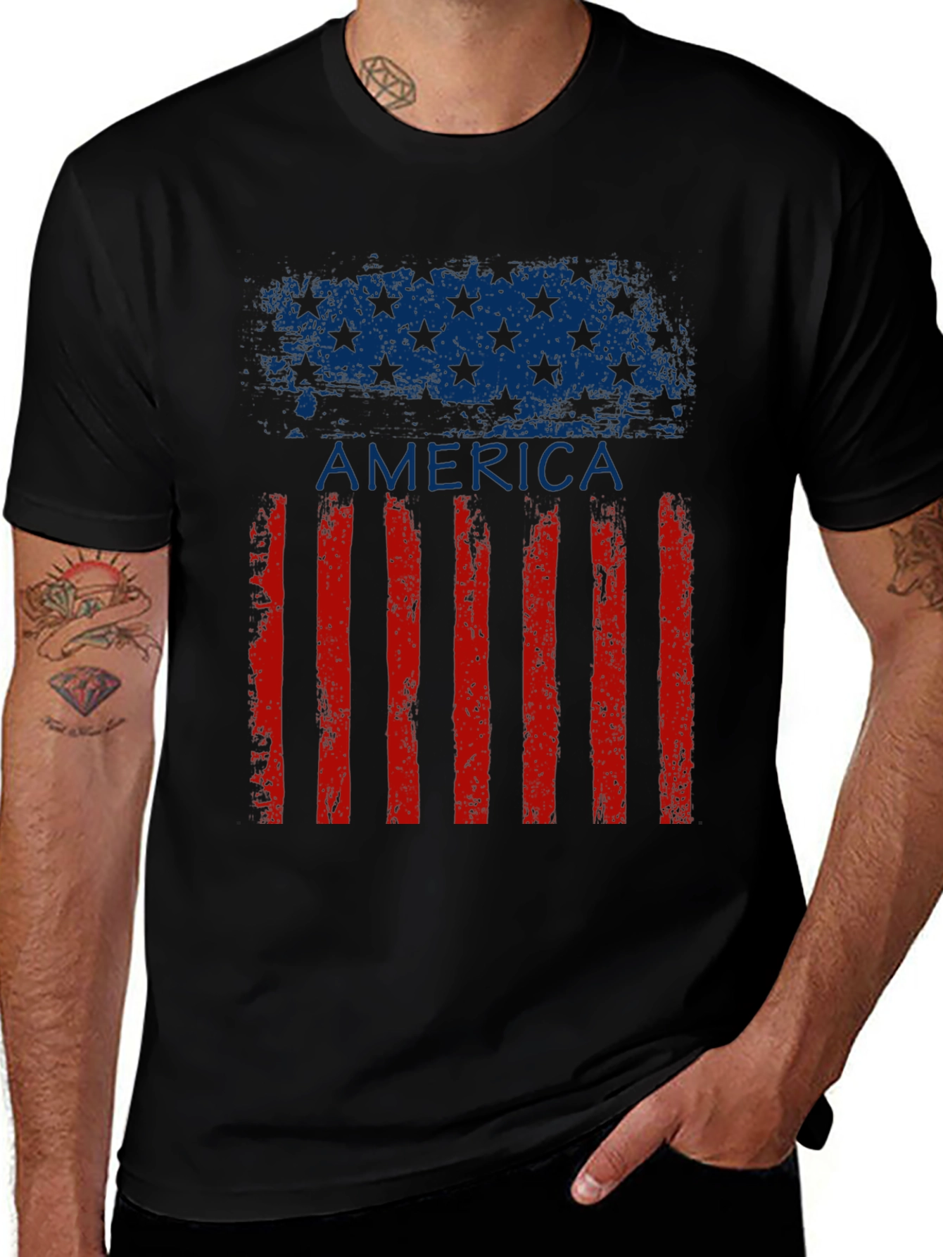American Flag Graphic T-Shirt
