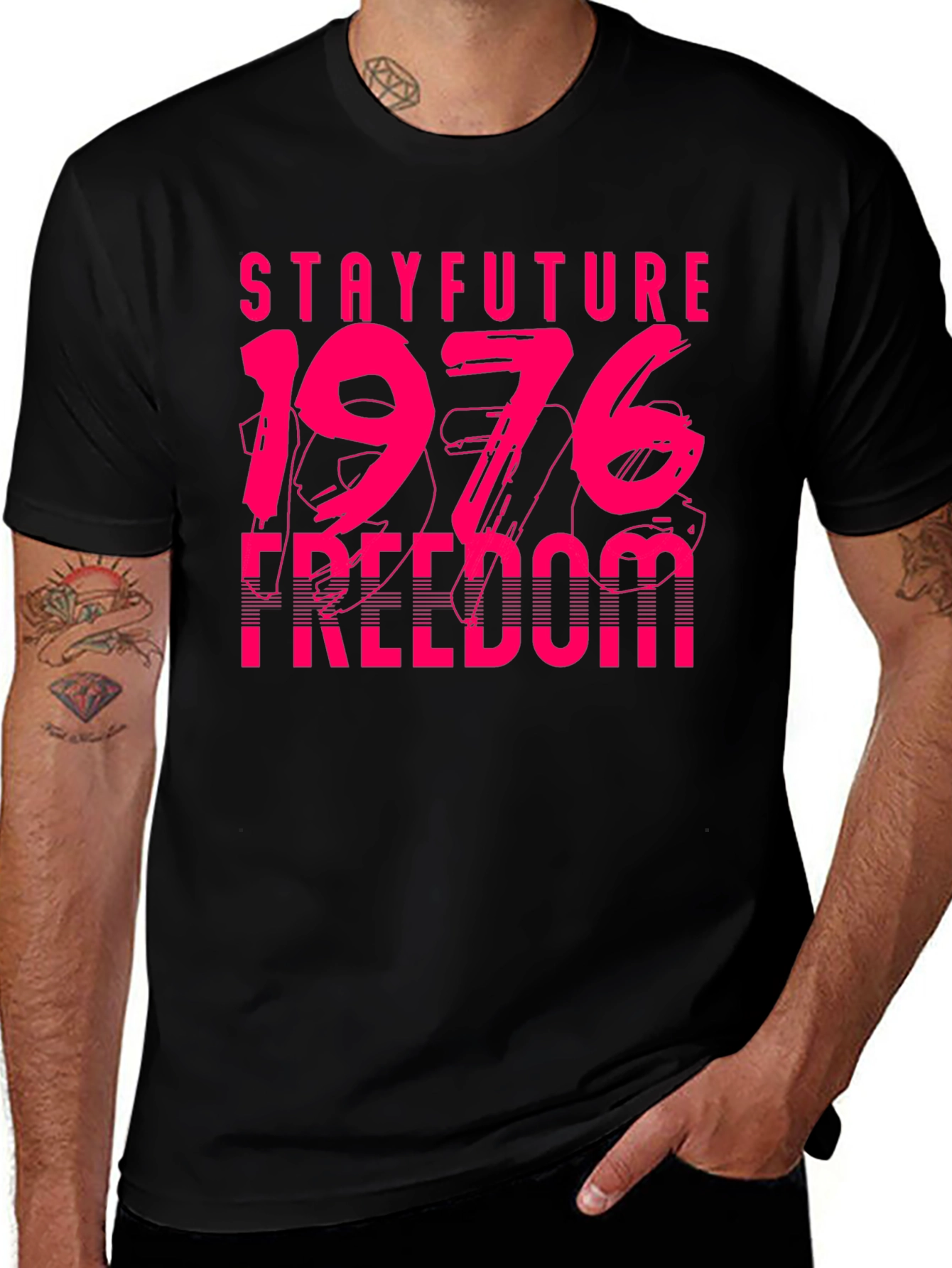 Black Stay Future 1976 Freedom Graphic Tee main image