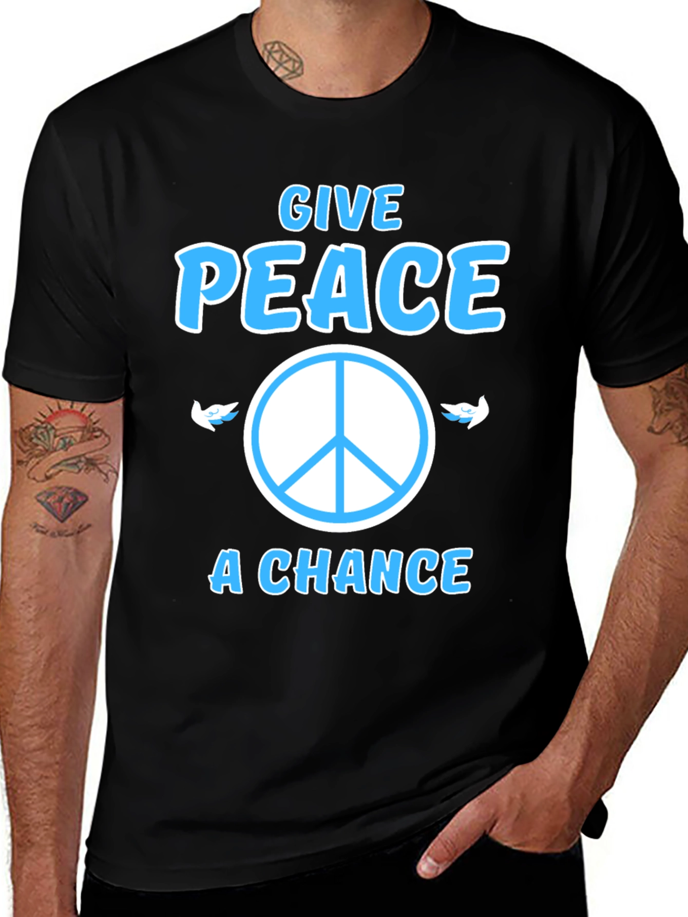 Variant 18 of Give Peace A Chance Graphic T-Shirt