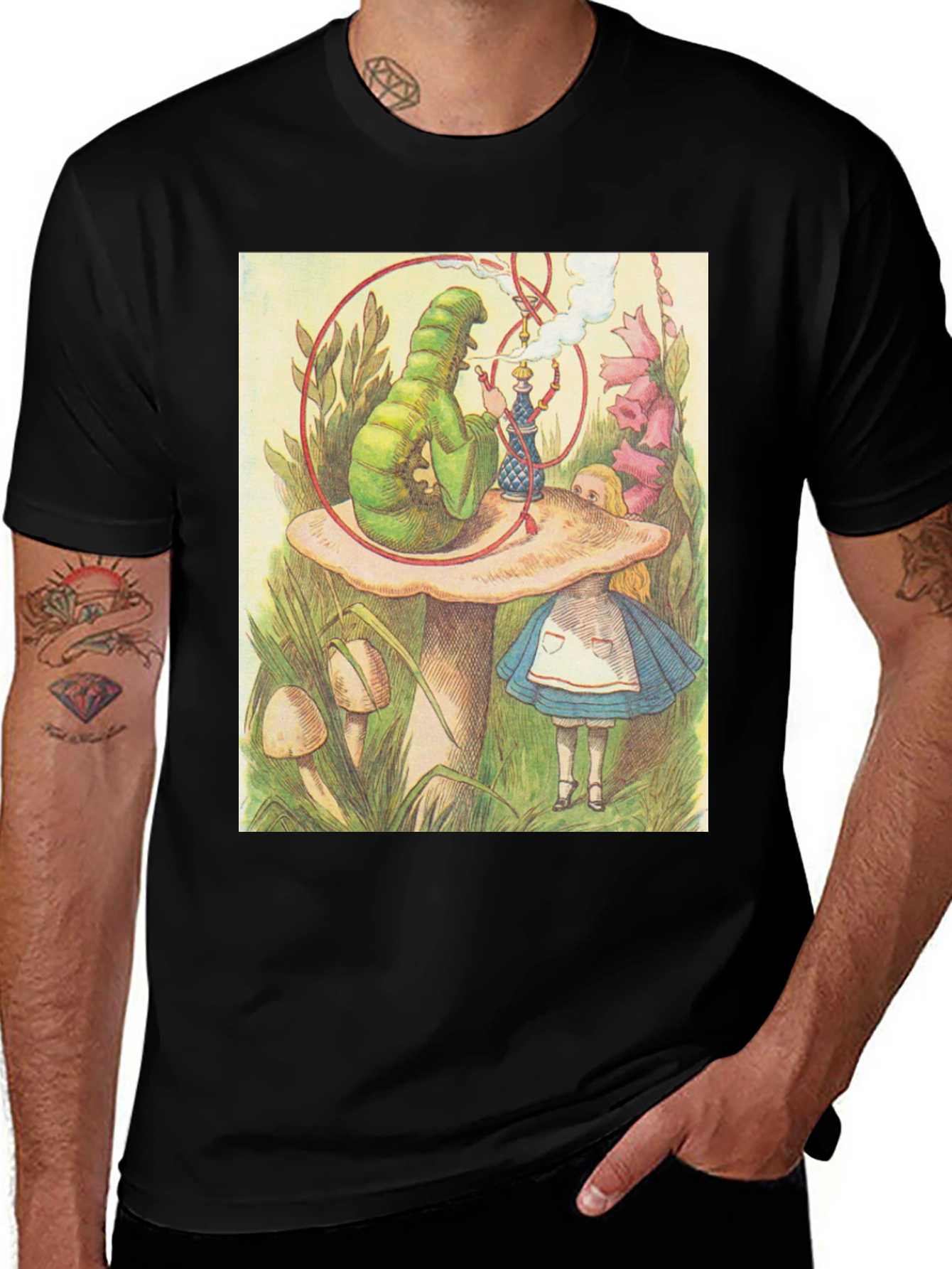 Alice in Wonderland Caterpillar Hookah T-Shirt