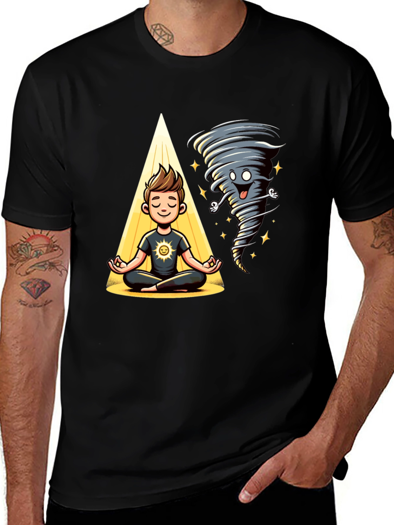 Variant 7 of Zen Tornado T-Shirt - Balance & Humor