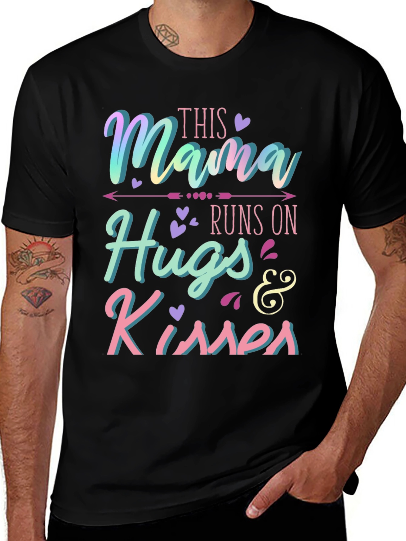 Variant 21 of Mama Runs On Hugs & Kisses T-Shirt