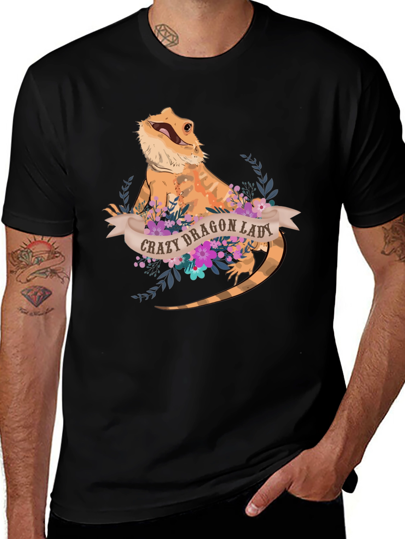 Variant 27 of Crazy Dragon Lady T-Shirt