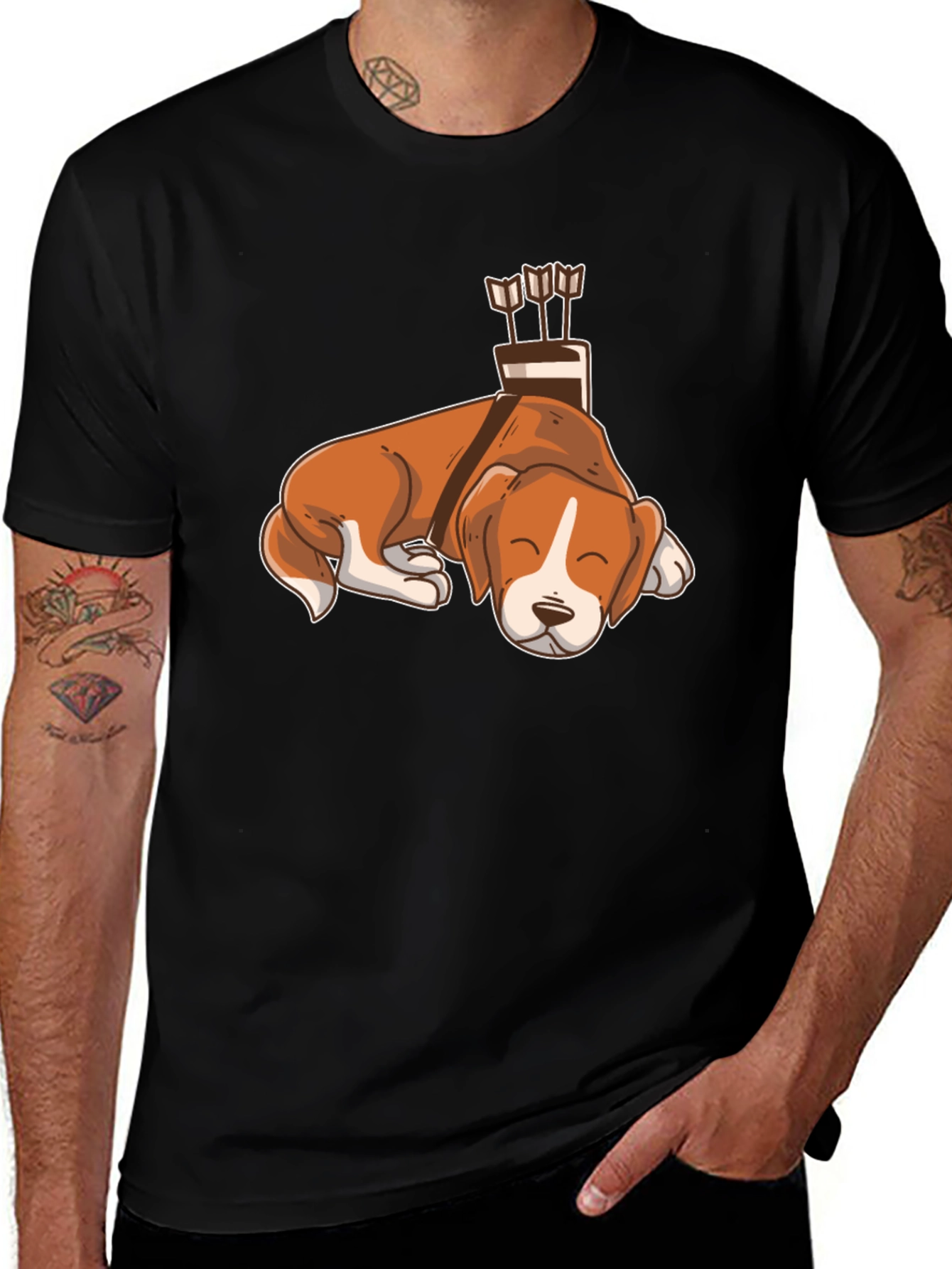 Variant 15 of Dog Archer Graphic T-Shirt - Comfy Cotton Tee