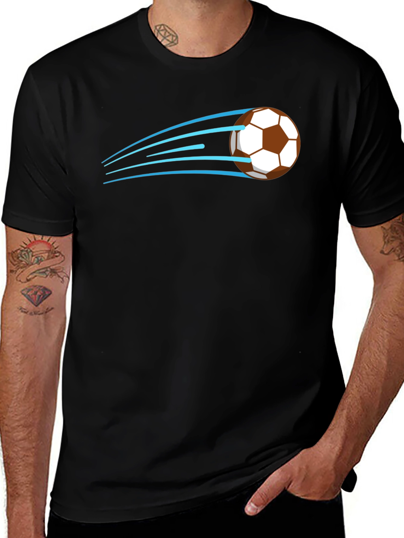 Variant 18 of Soccer Ball Speed Graphic Tee