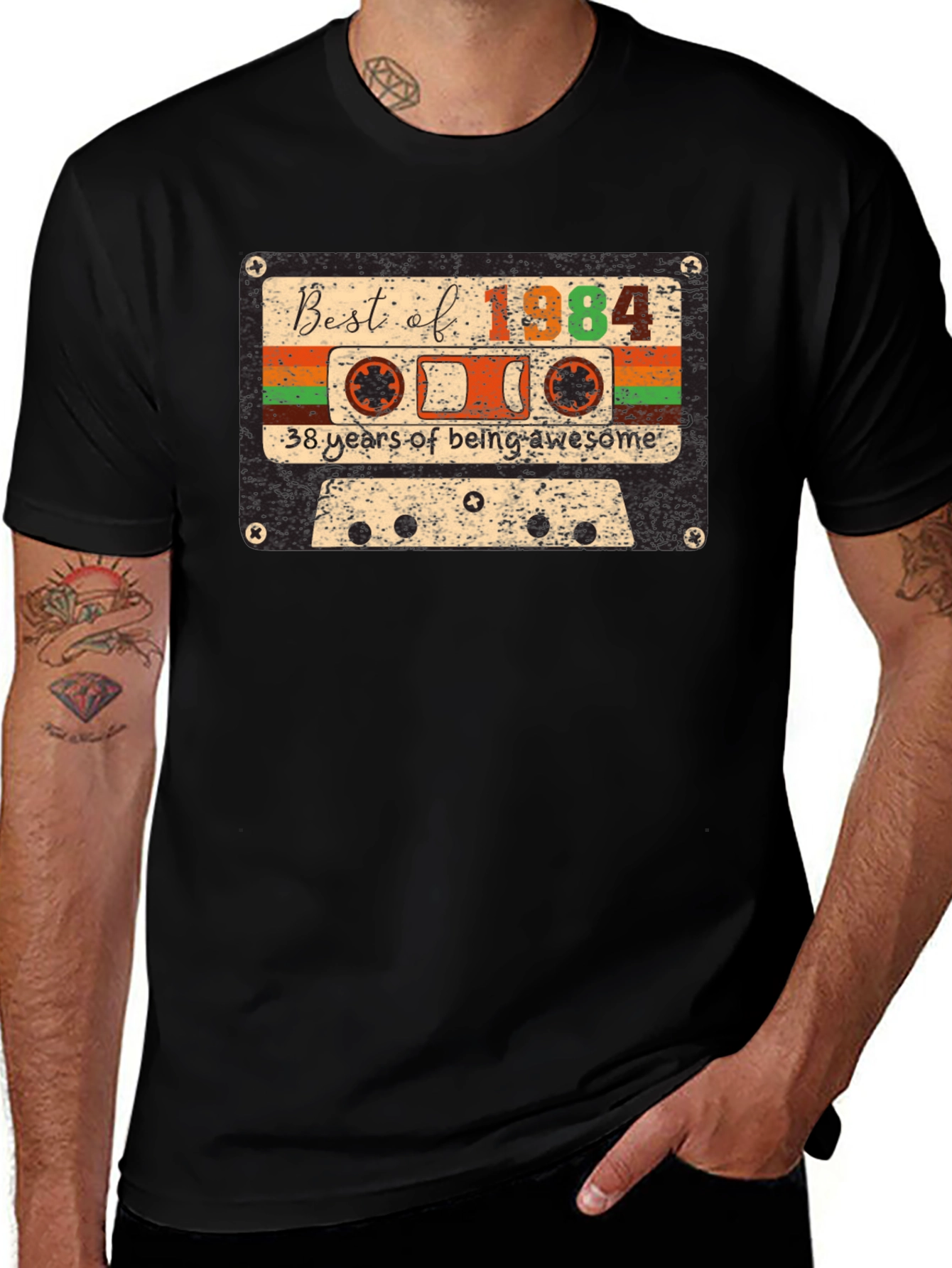 Variant 24 of Best of 1984 Cassette Tape 38th Birthday T-Shirt