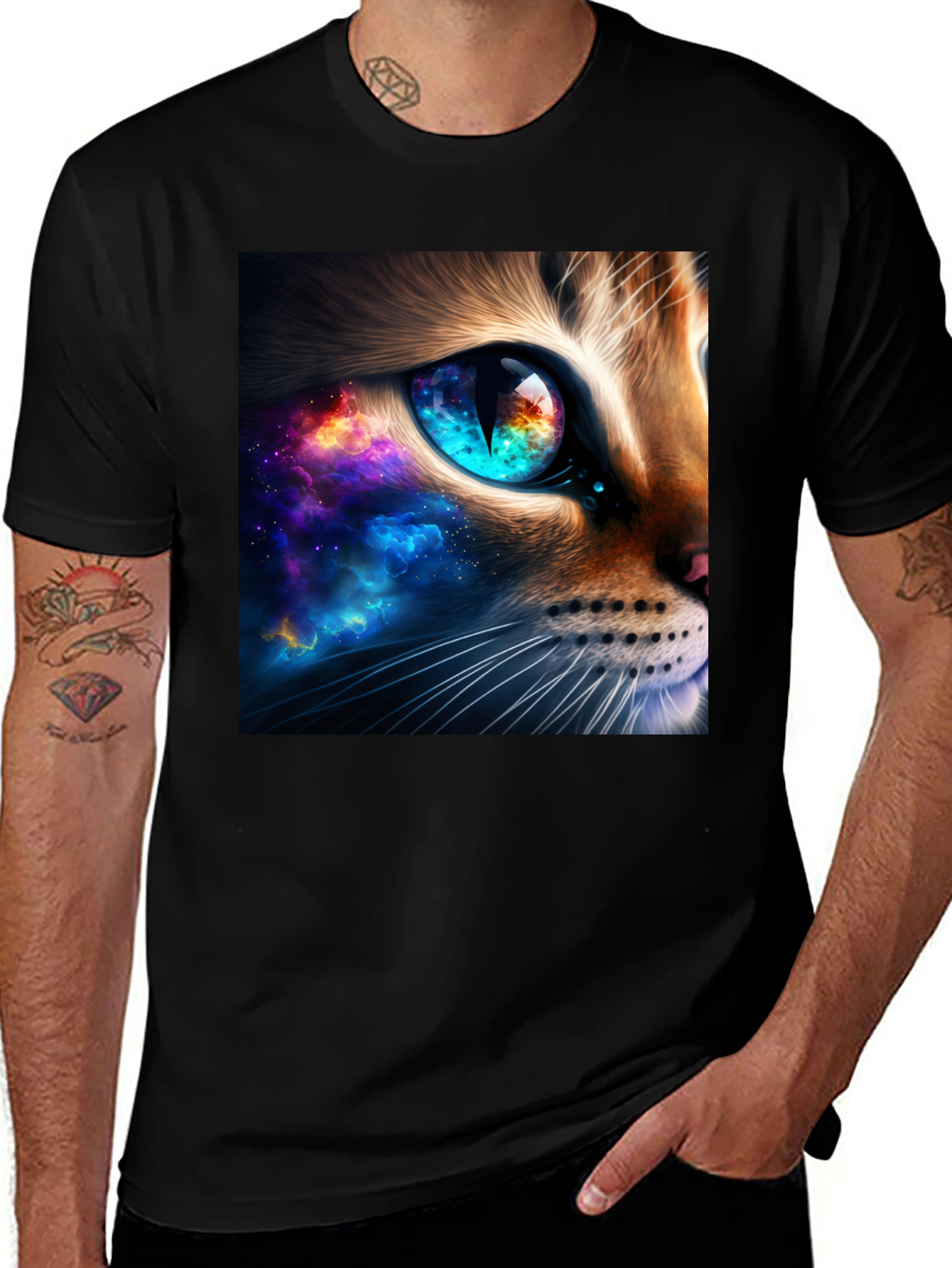 Variant 12 of Cosmic Cat Eye T-Shirt