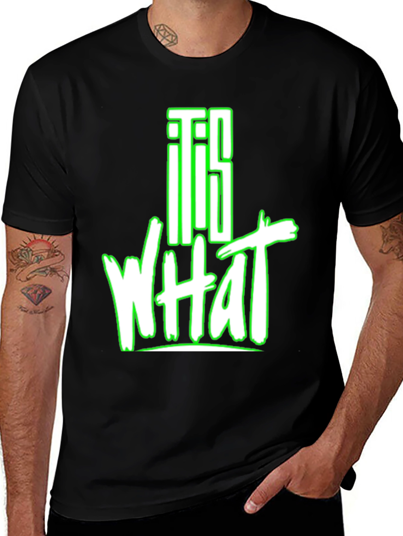 Variant 24 of It Is What It Is Graphic Tee - Soft Black Cotton