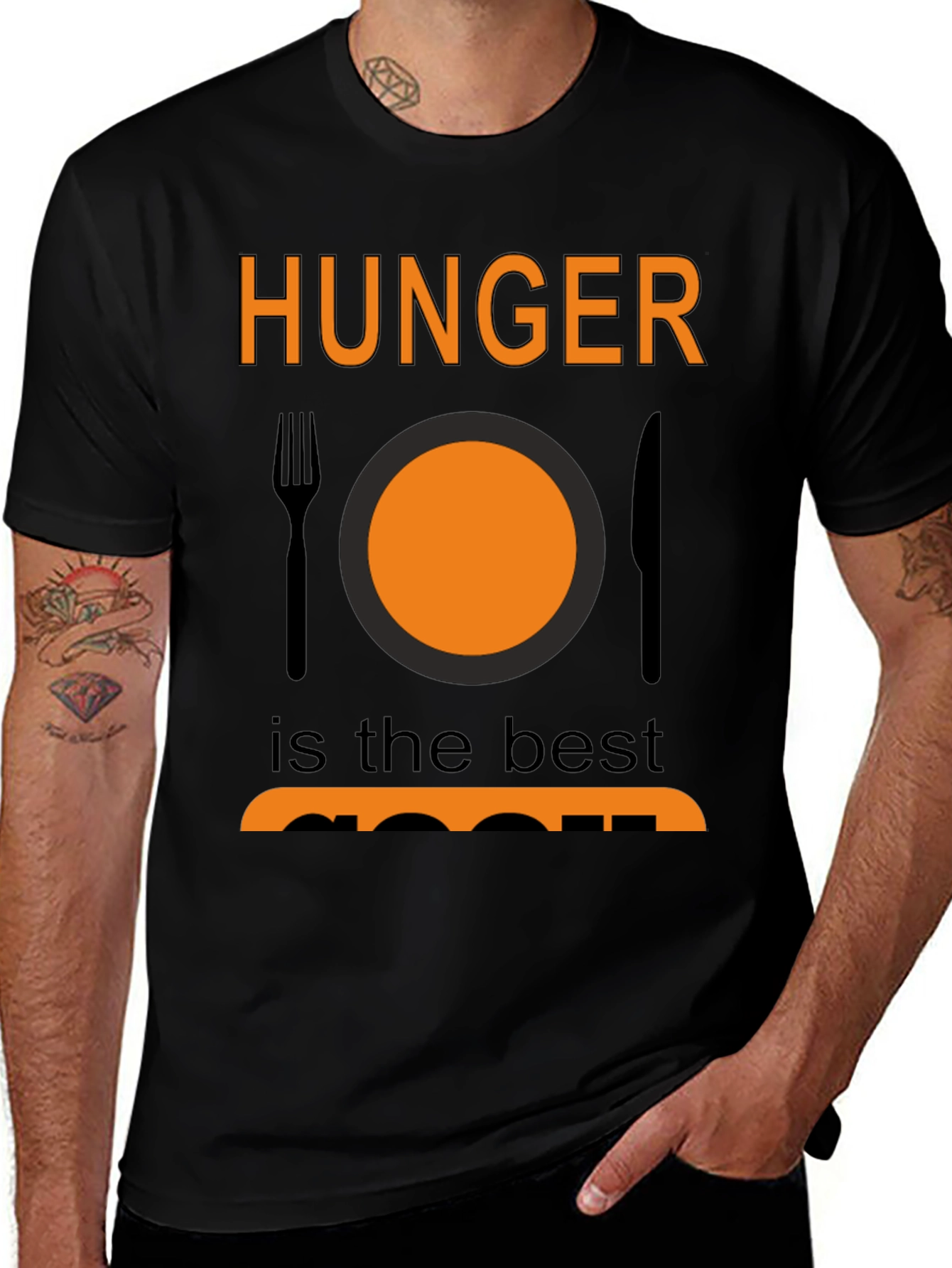 Variant 6 of Hunger is the Best Sauce T-Shirt - Funny Foodie Tee
