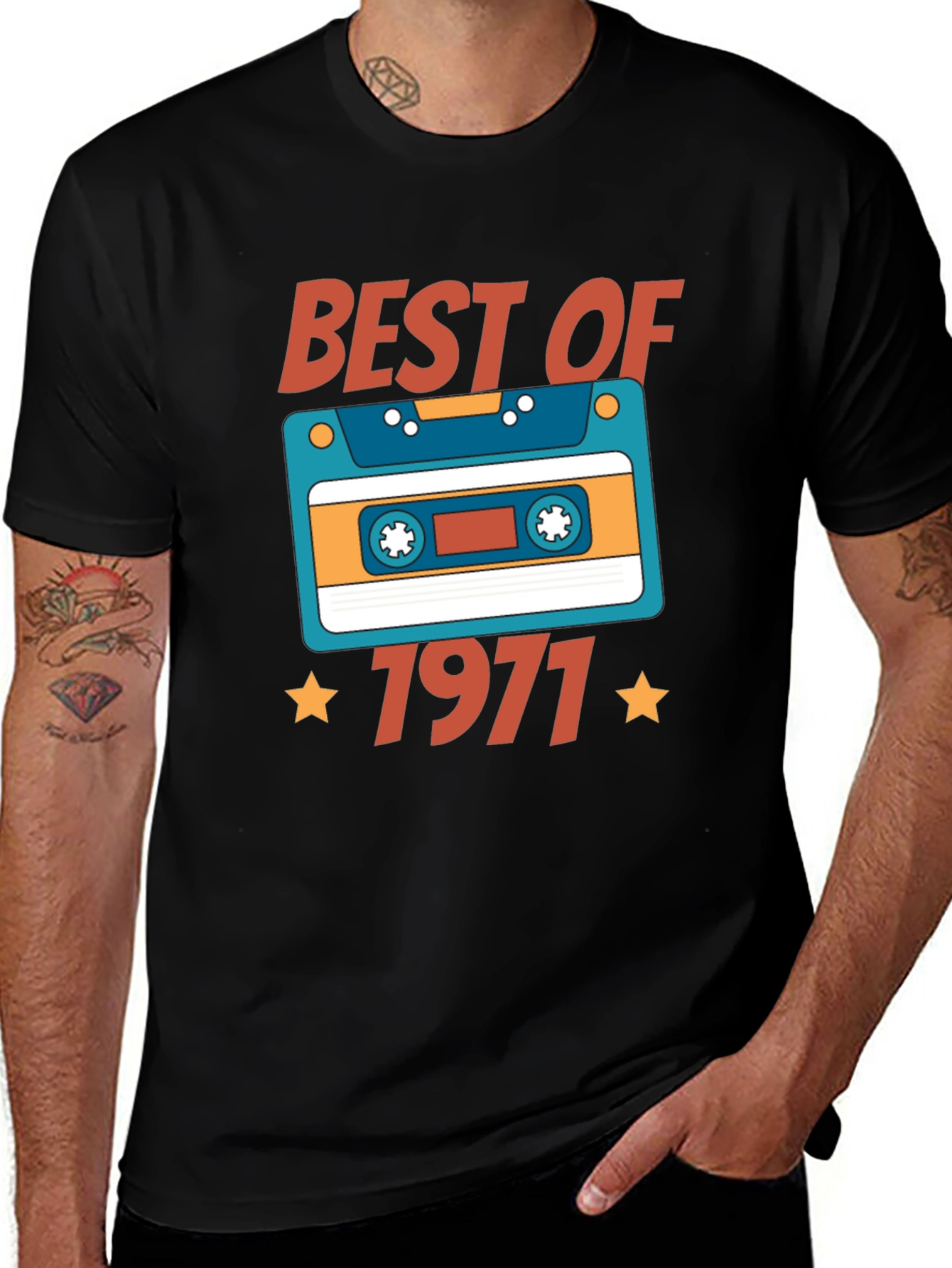 Variant 28 of Retro 1971 Cassette Tape Graphic Tee