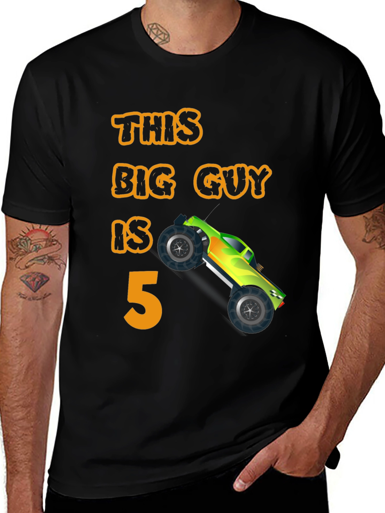 Boy's 5th Birthday Monster Truck T-Shirt
