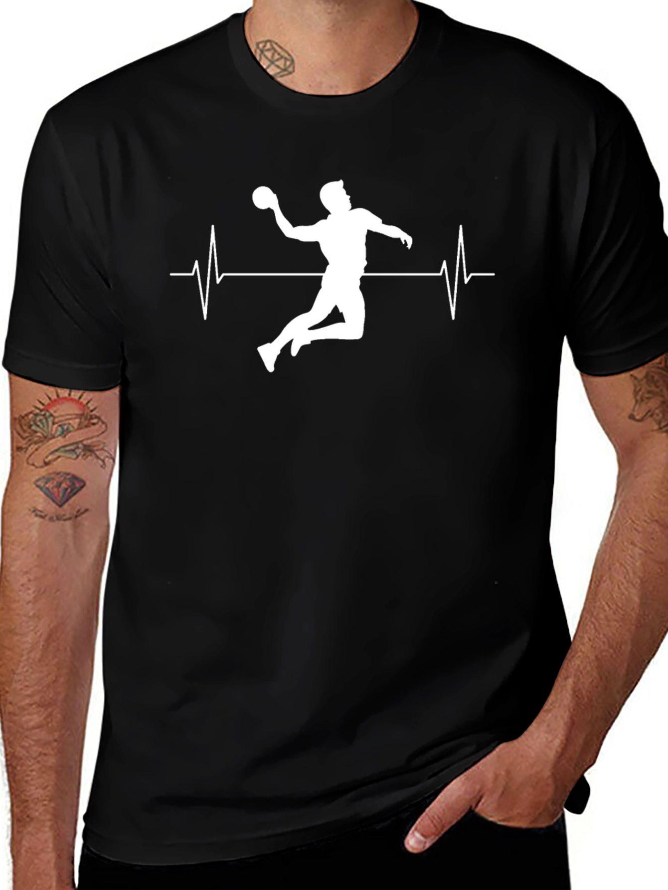 Variant 13 of Handball Heartbeat T-Shirt