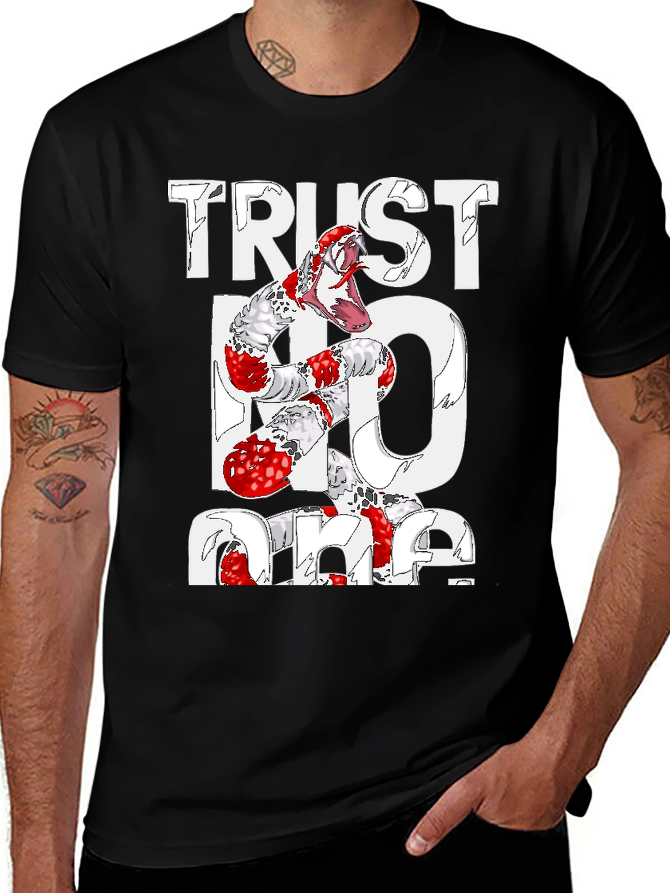 Variant 17 of Trust No One Snake Graphic Tee