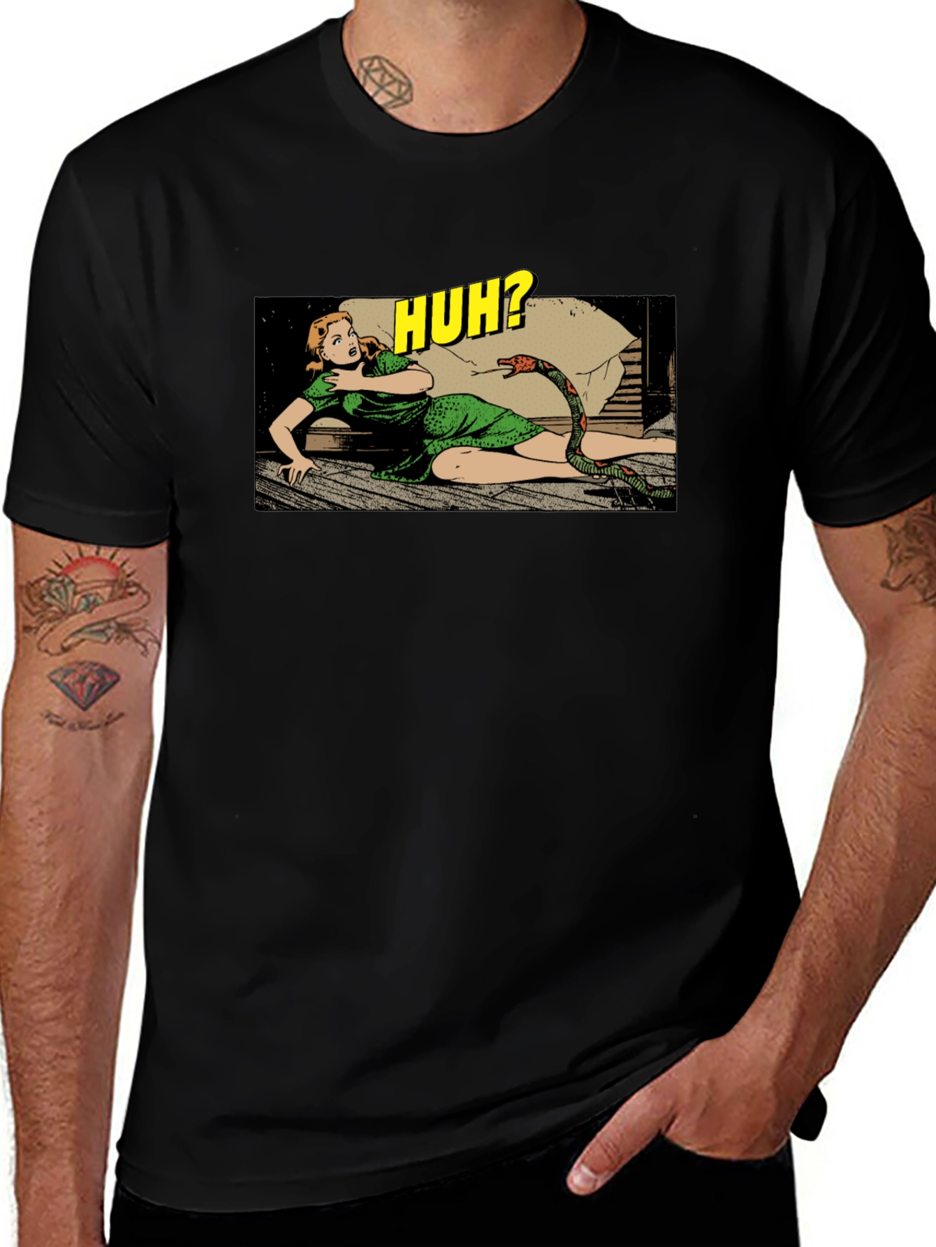 Variant 26 of Retro Comic T-Shirt - Snake Surprise