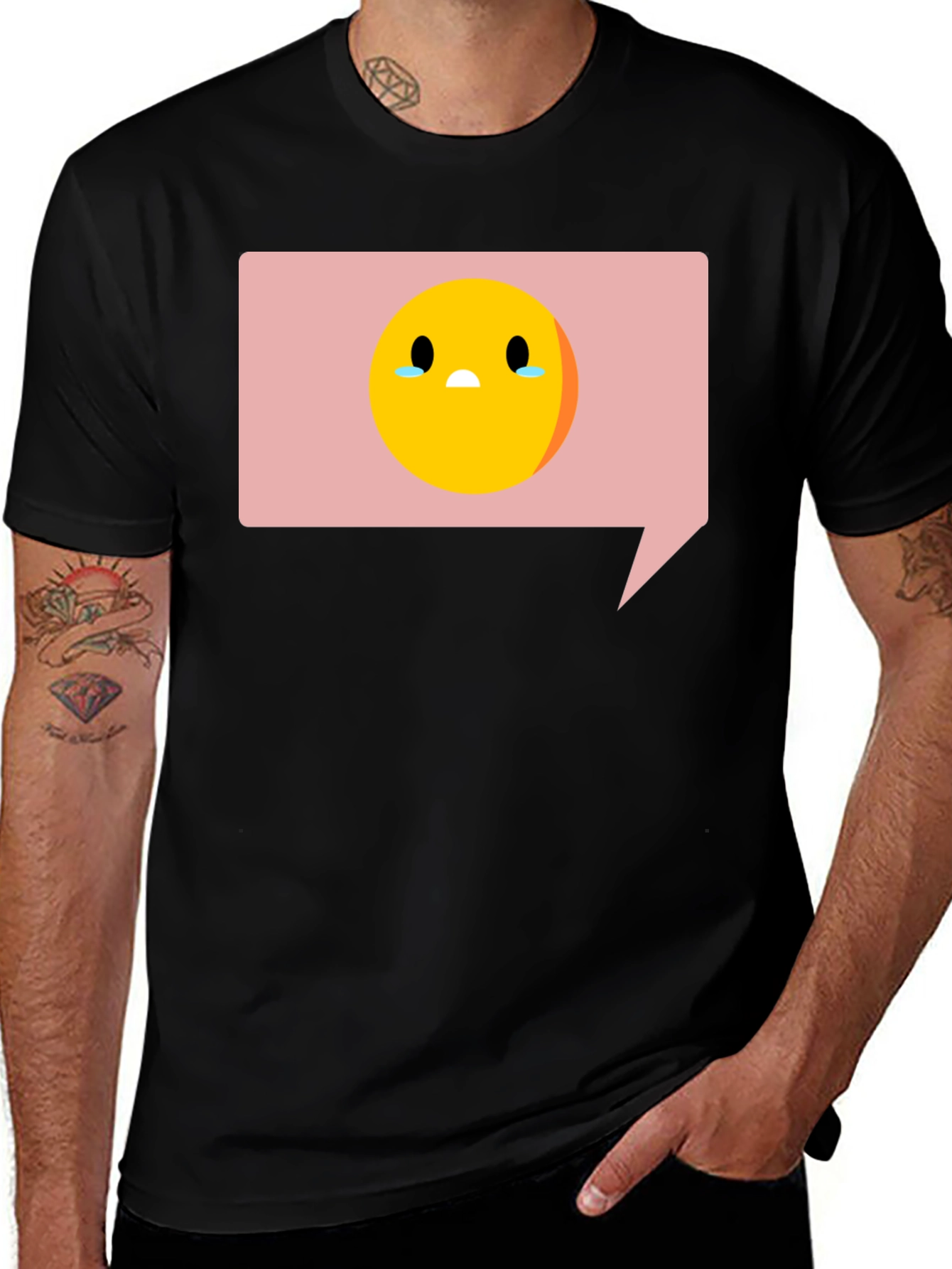 Variant 13 of Sad Emoji Speech Bubble T-Shirt