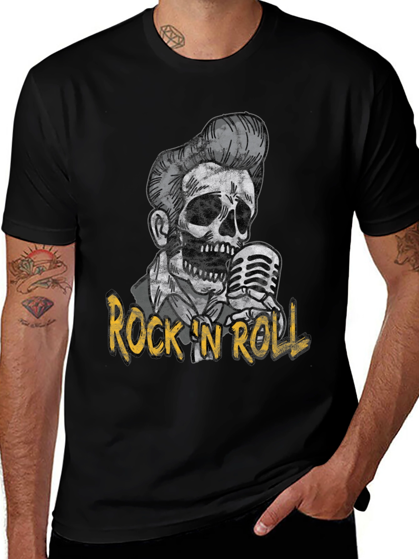 Variant 26 of Rock 'n' Roll Skull Graphic T-Shirt