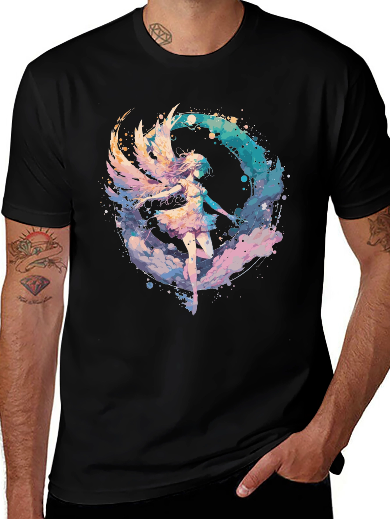Variant 30 of Angel Wing Graphic Tee - Stylish Comfort